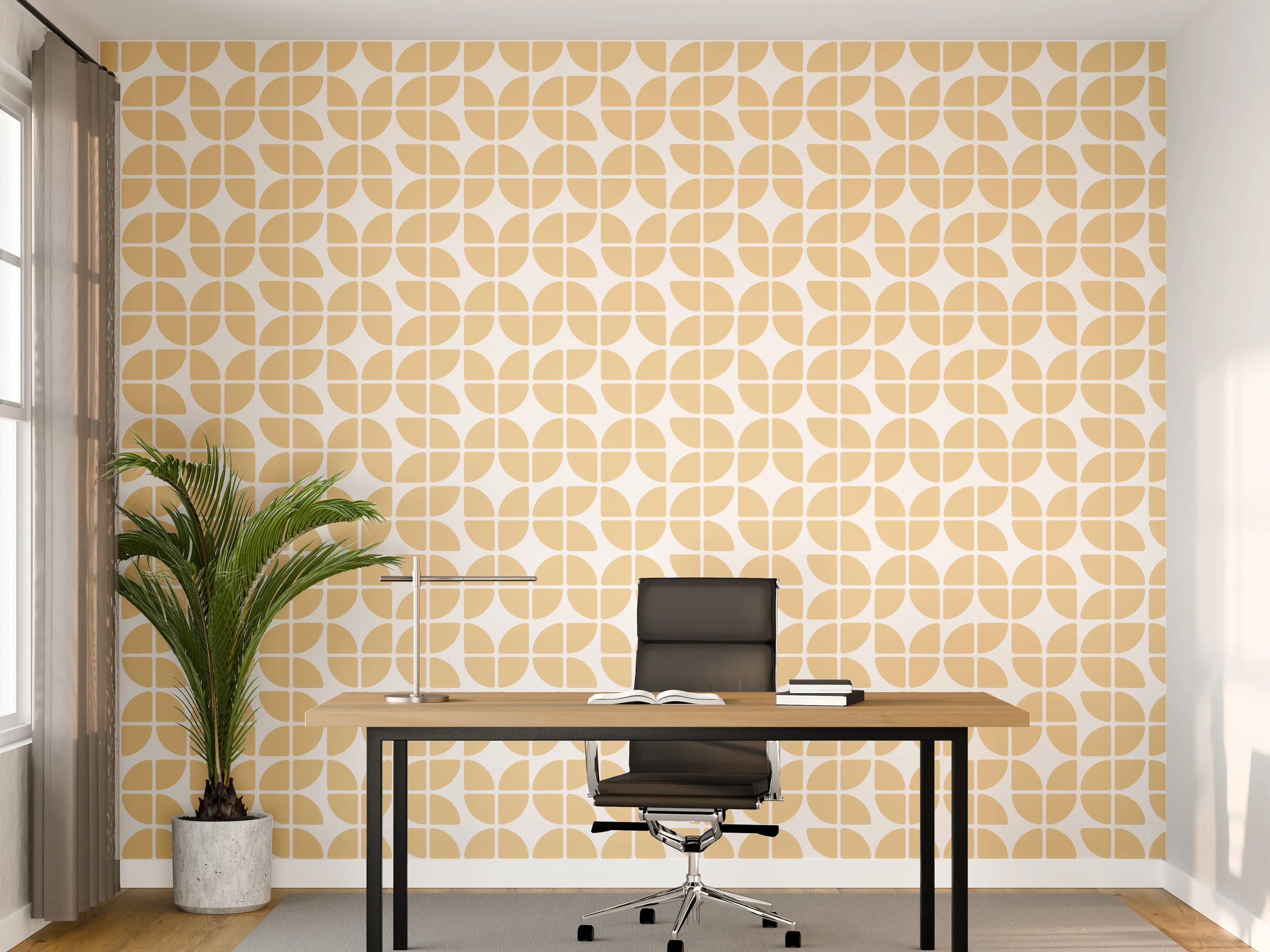 Büro Wandgestaltung - Helle Sandfarbe mit feinem Muster