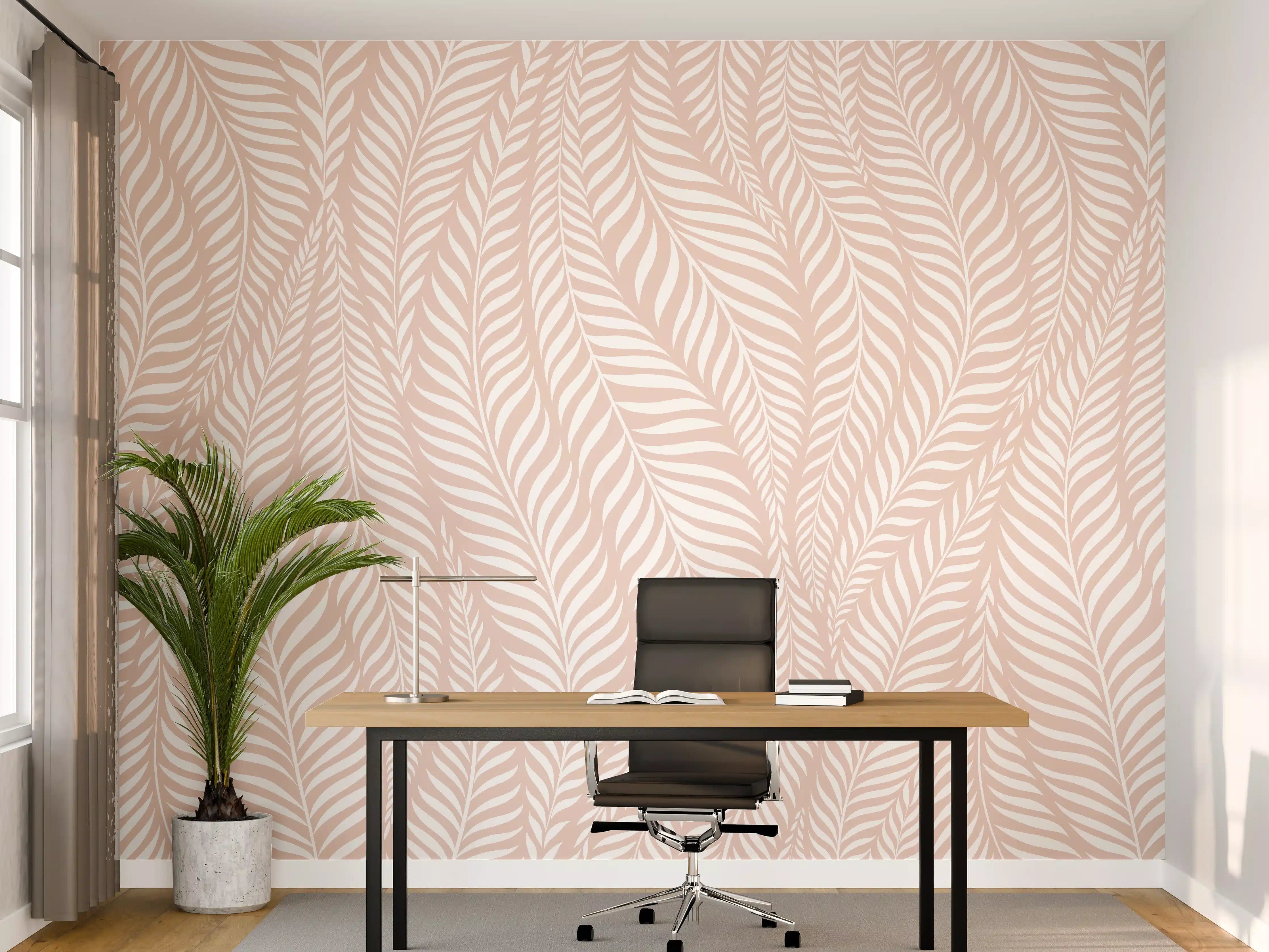 Büro Wandgestaltung - Helle Weiß-Grau-Musterwand mit zarten Graunuancen