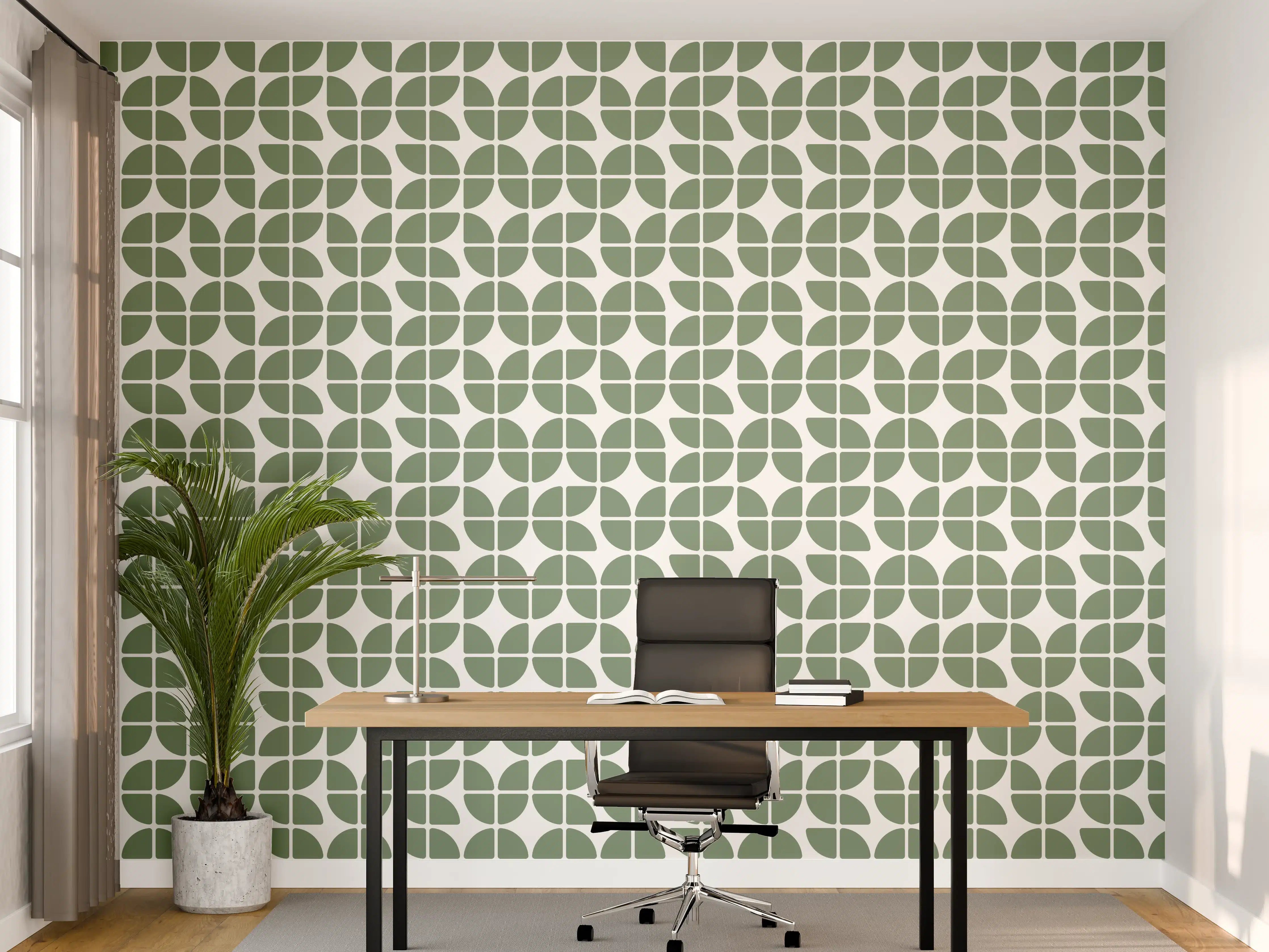 Büro Wandgestaltung - Helle, elegante Fliesen im Badezimmer