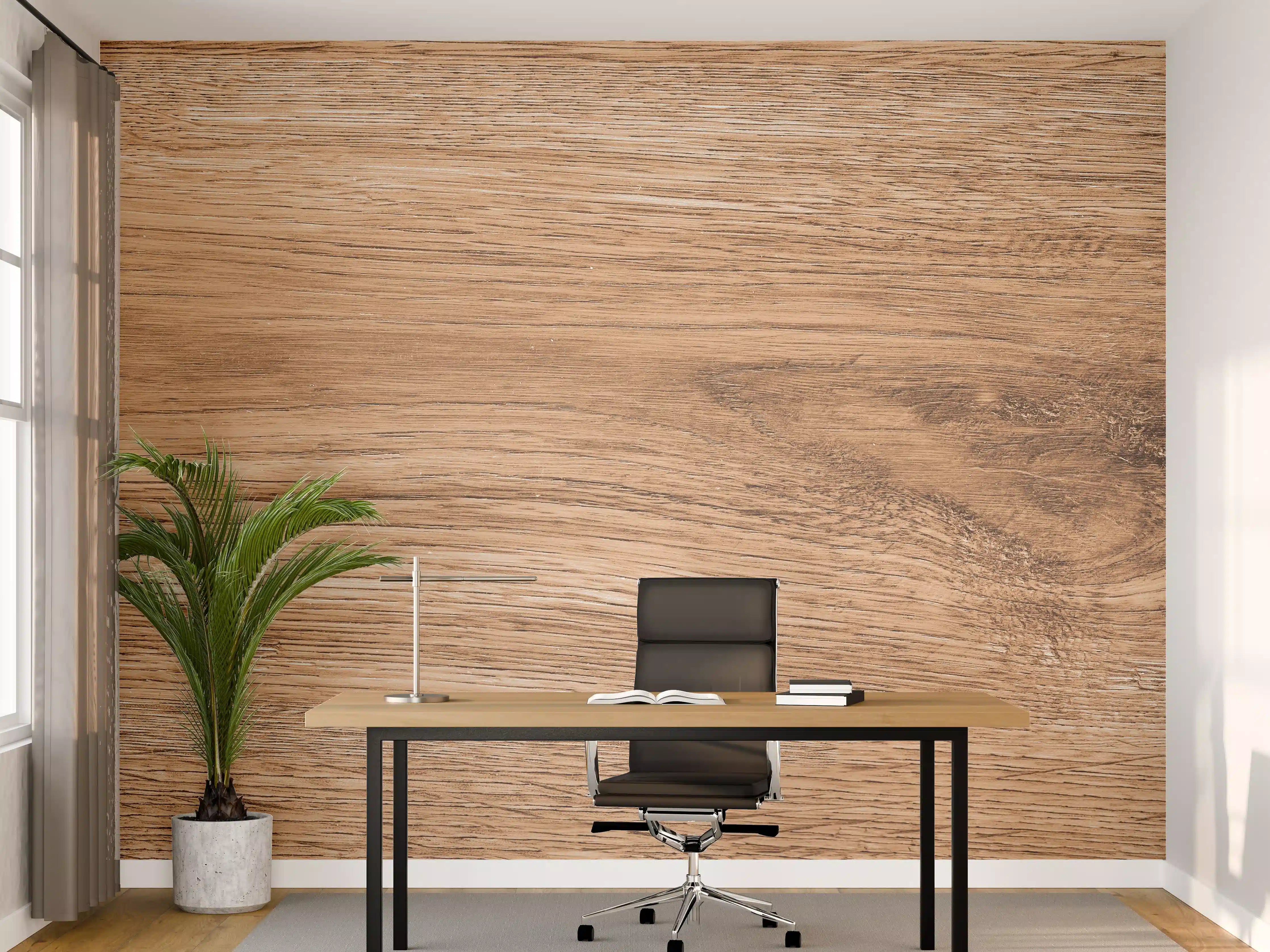 Büro Wandgestaltung - Heller natürlicher Holzhintergrund