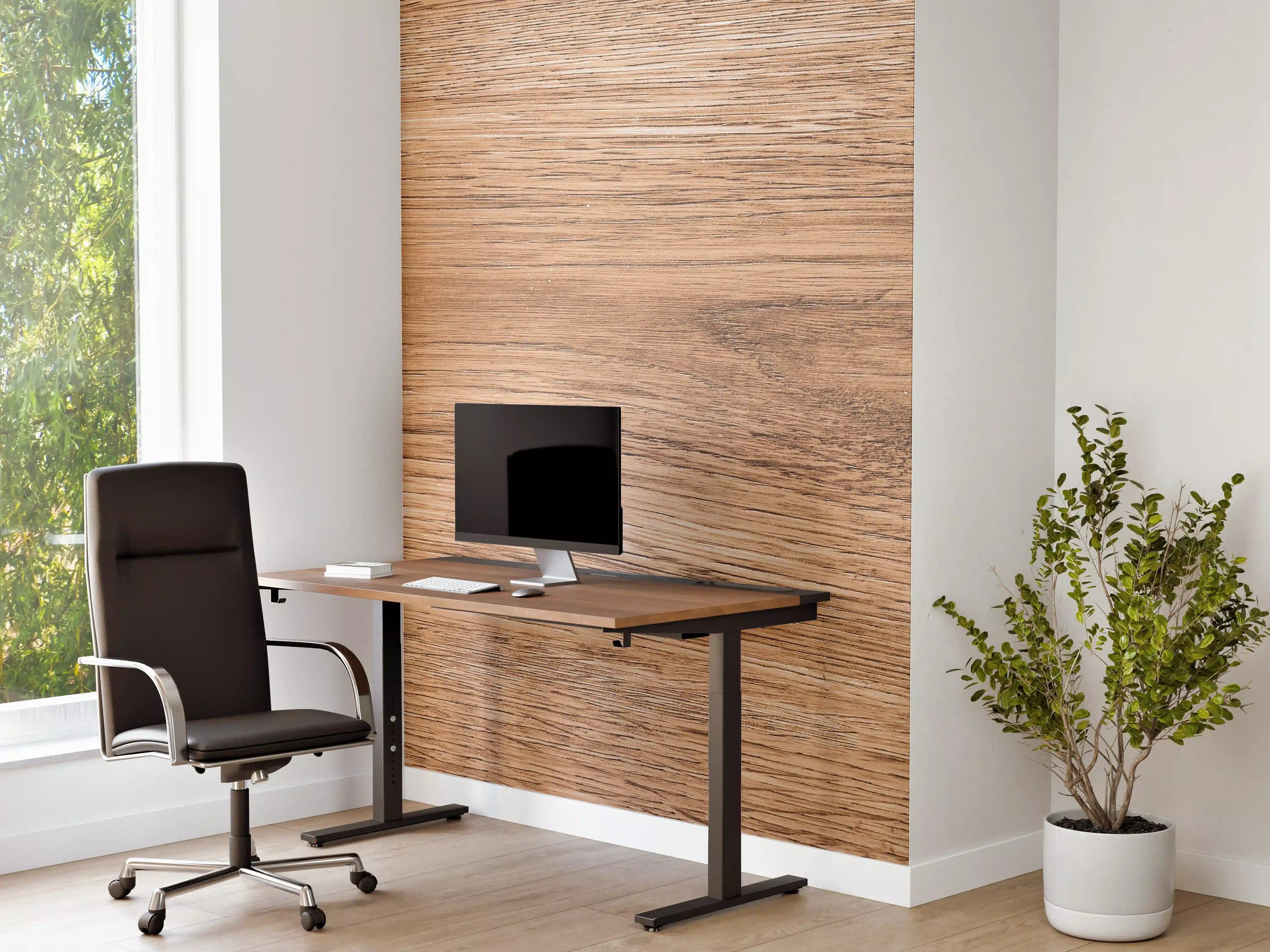Büro Wandgestaltung - Heller natürlicher Holzhintergrund