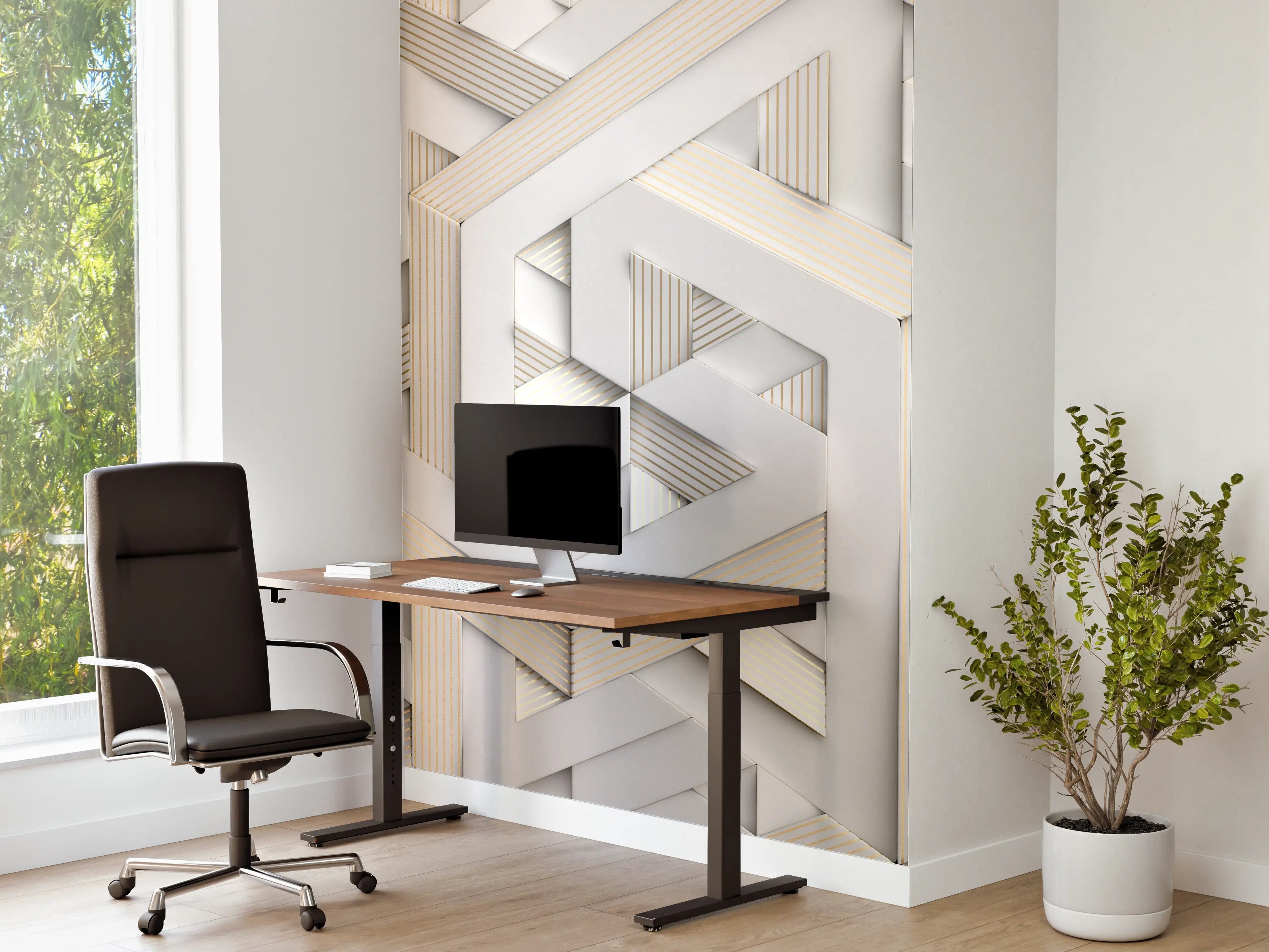 Büro Wandgestaltung - Helles Mosaik Muster - 3D