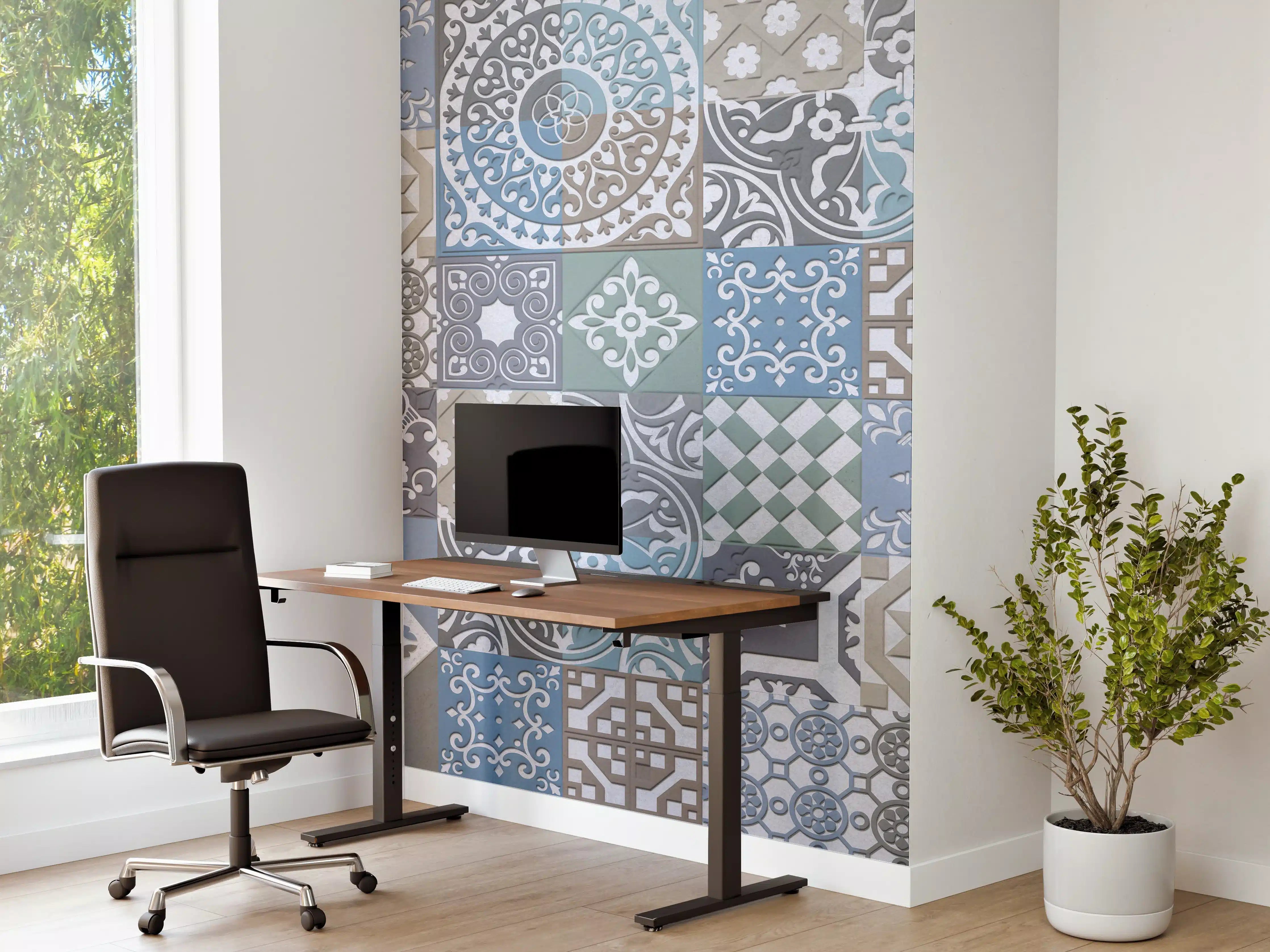 Büro Wandgestaltung - Helles Muster aus bunten Fliesen