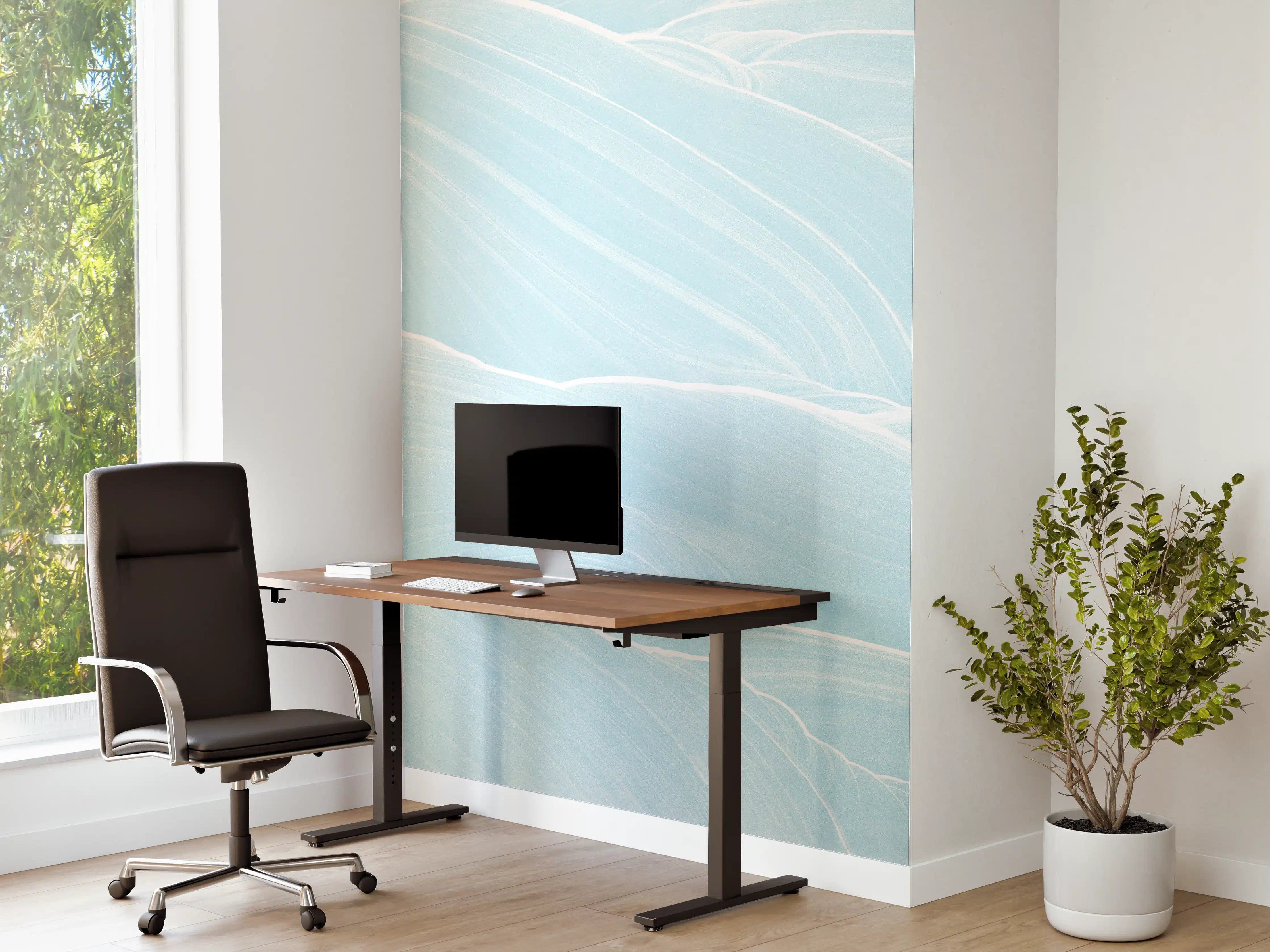 Büro Wandgestaltung - Helles Wasser mit sanften Wellen
