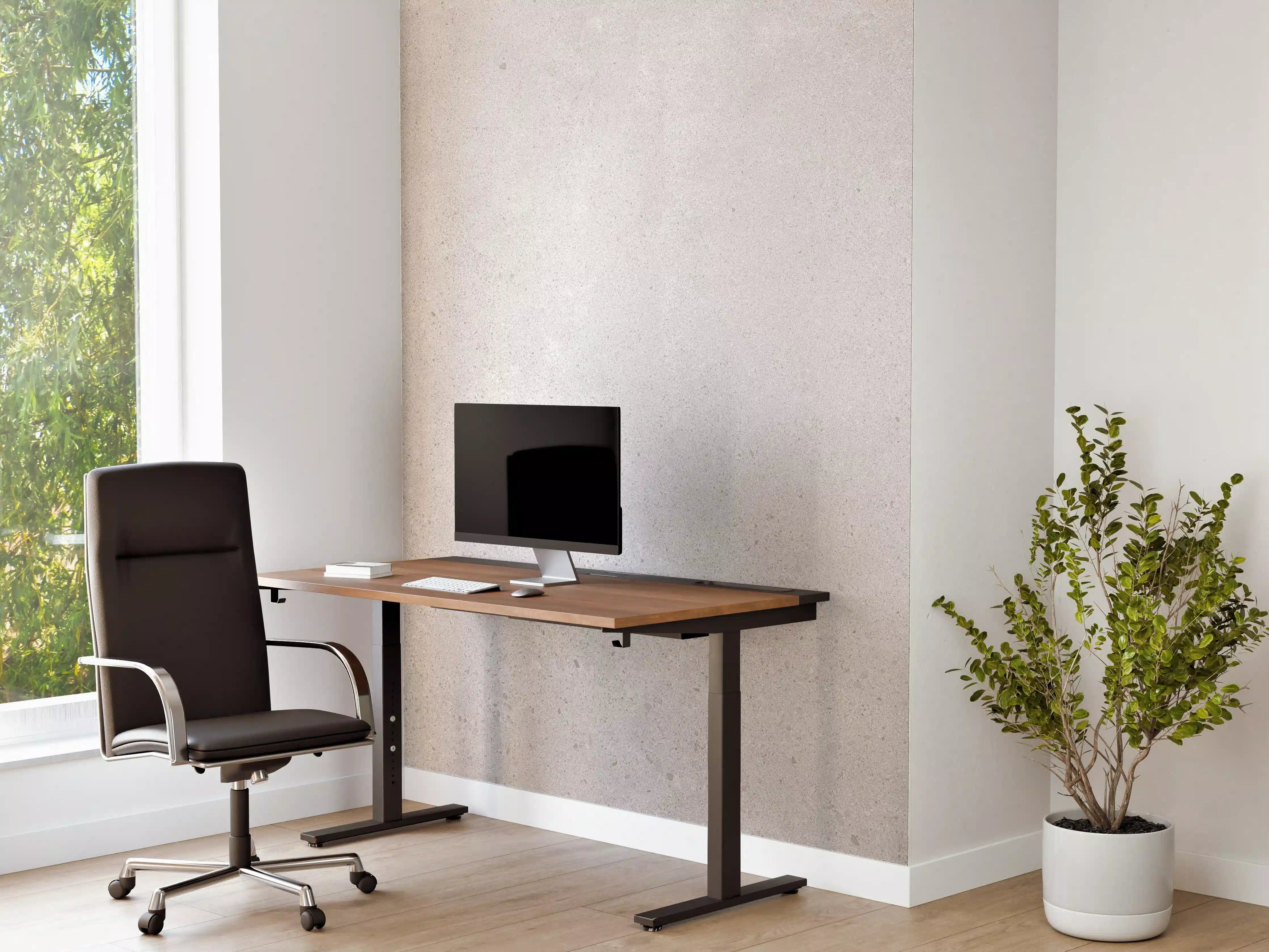 Büro Wandgestaltung - Hellgraues Mamor Design
