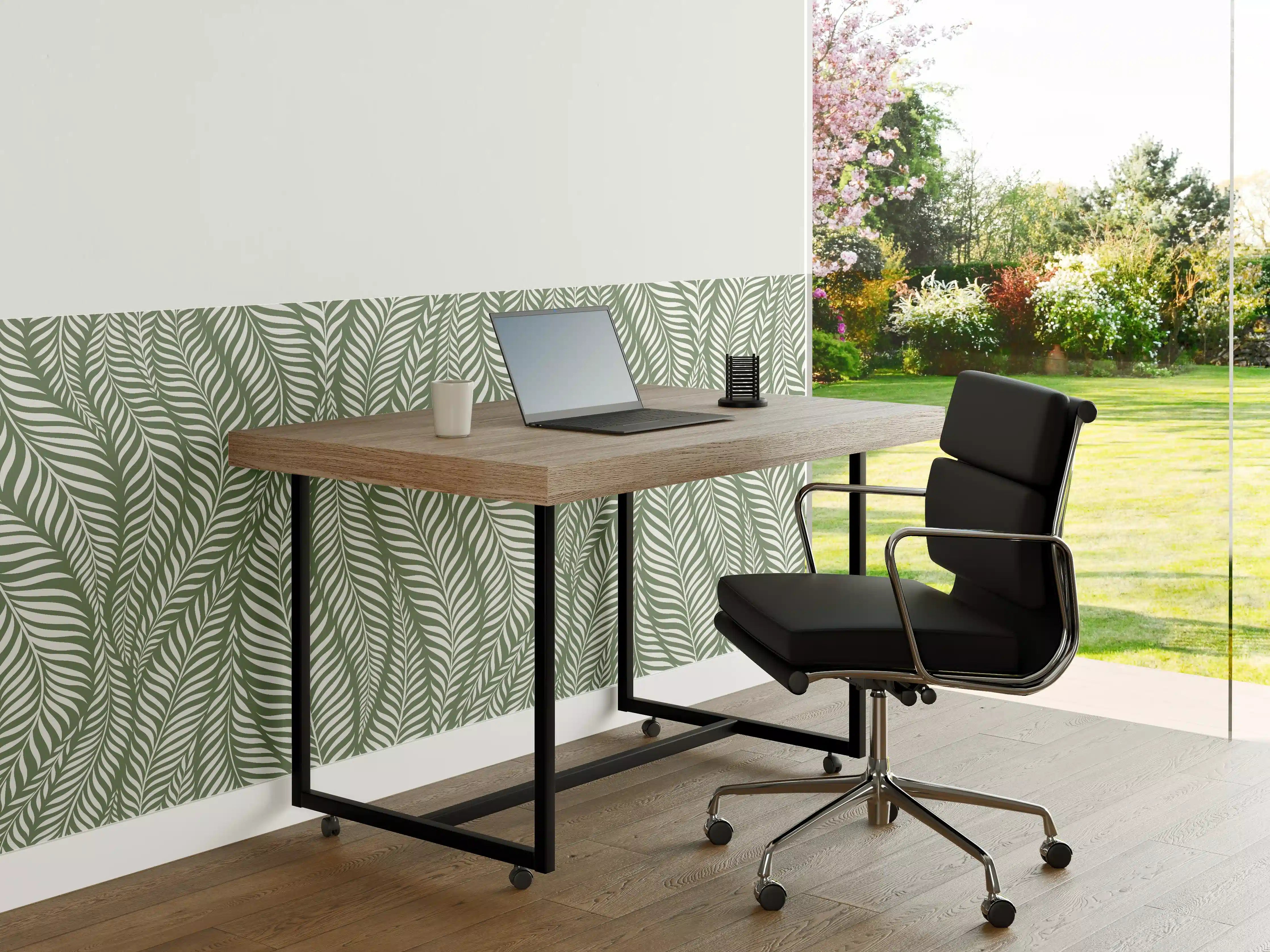 Büro Wandgestaltung - Hellgrüne, elegante Wandgestaltung