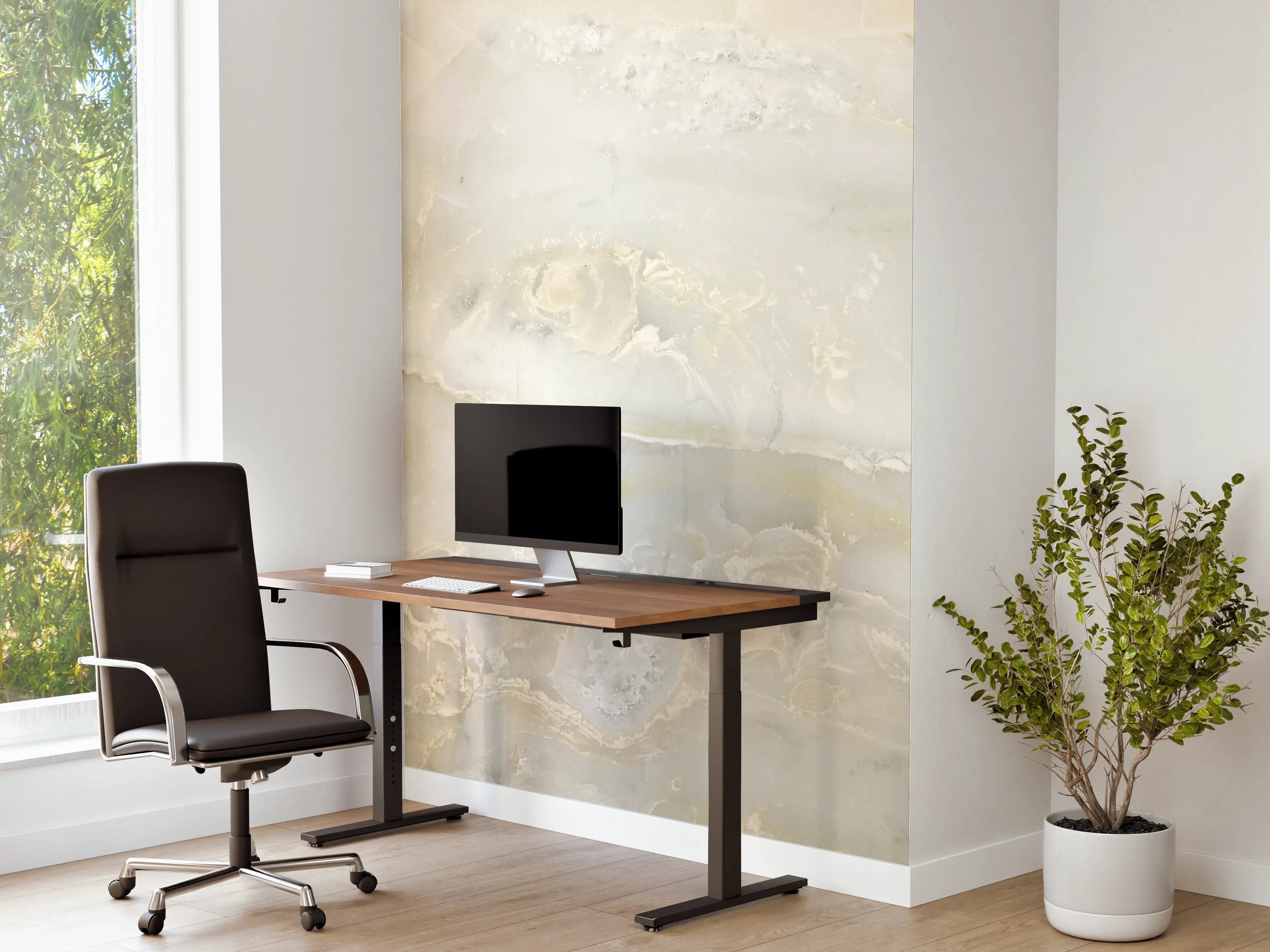 Büro Wandgestaltung - Hellgrüner Marmor