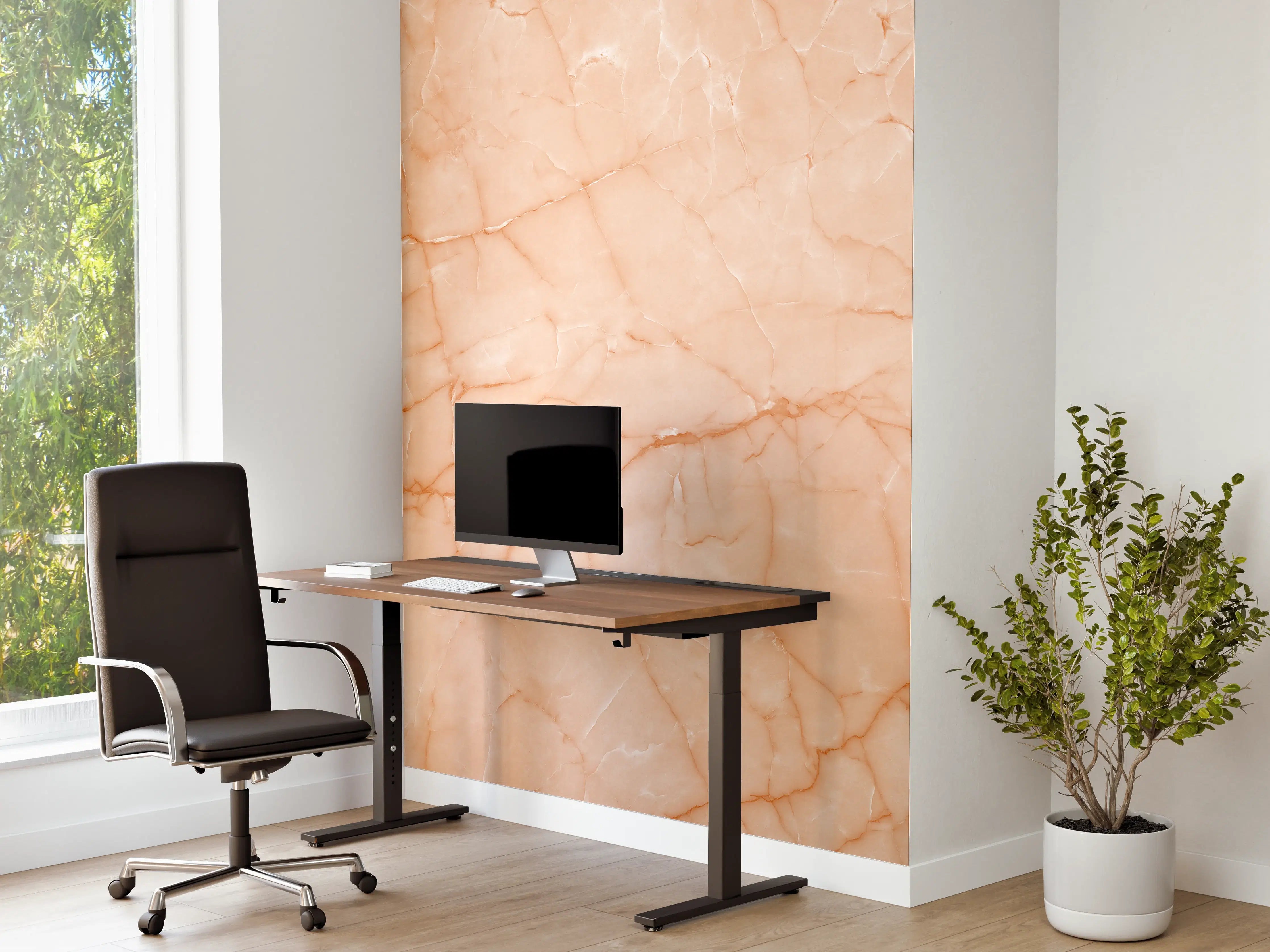 Büro Wandgestaltung - Hellrosa Marmor Naturstein