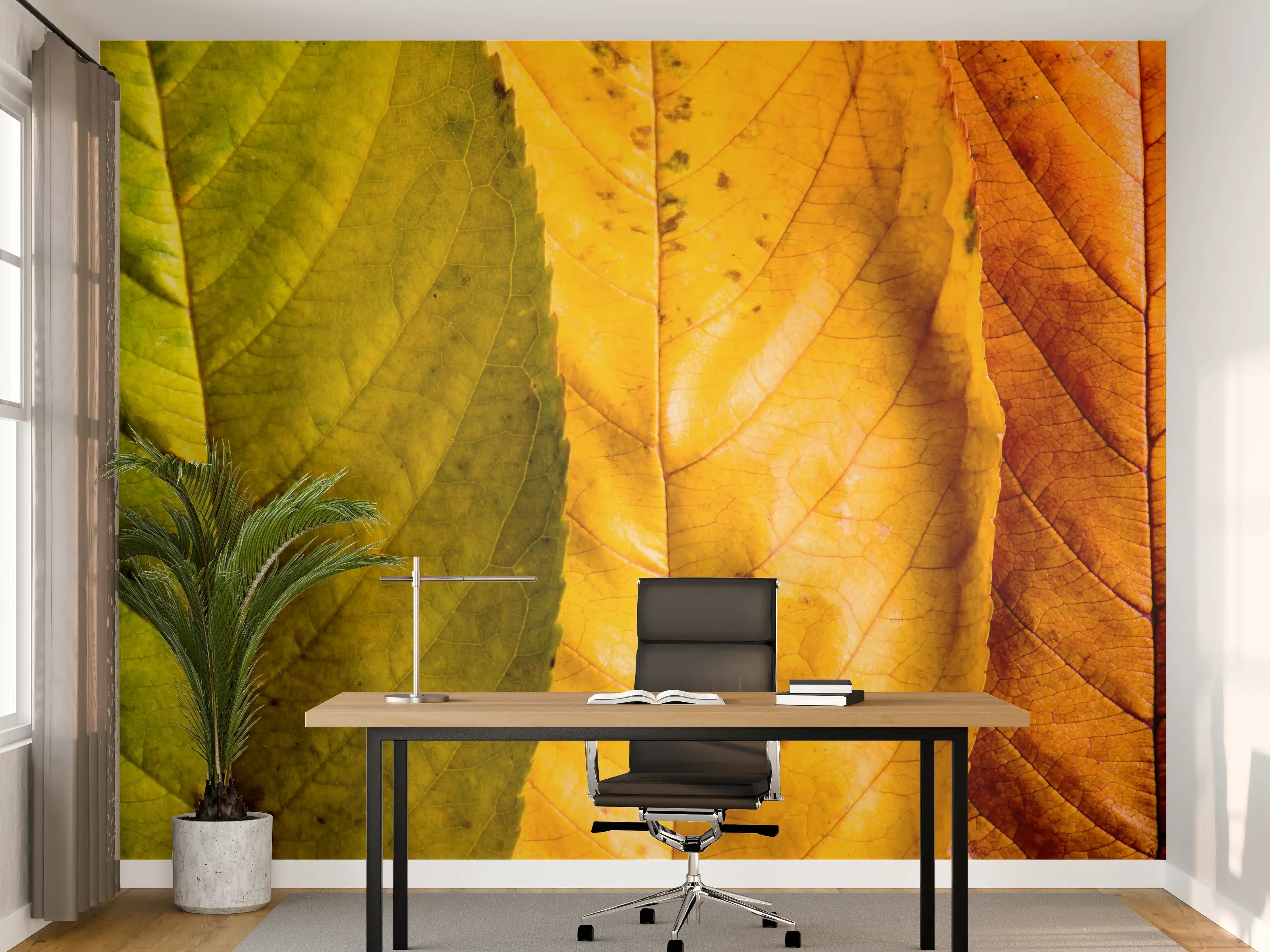 Büro Wandgestaltung - Herbstlaub Komposition