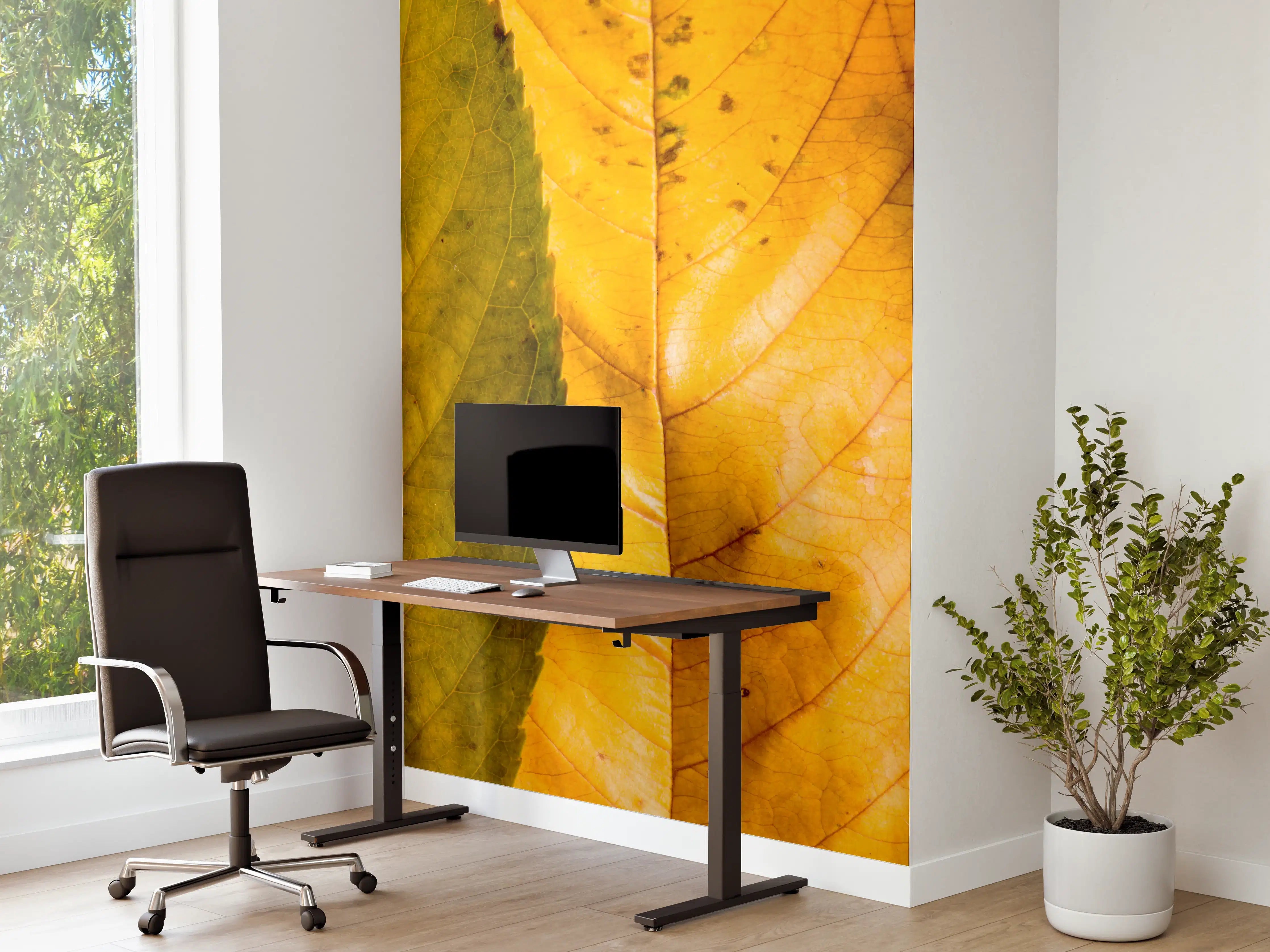 Büro Wandgestaltung - Herbstlaub Komposition