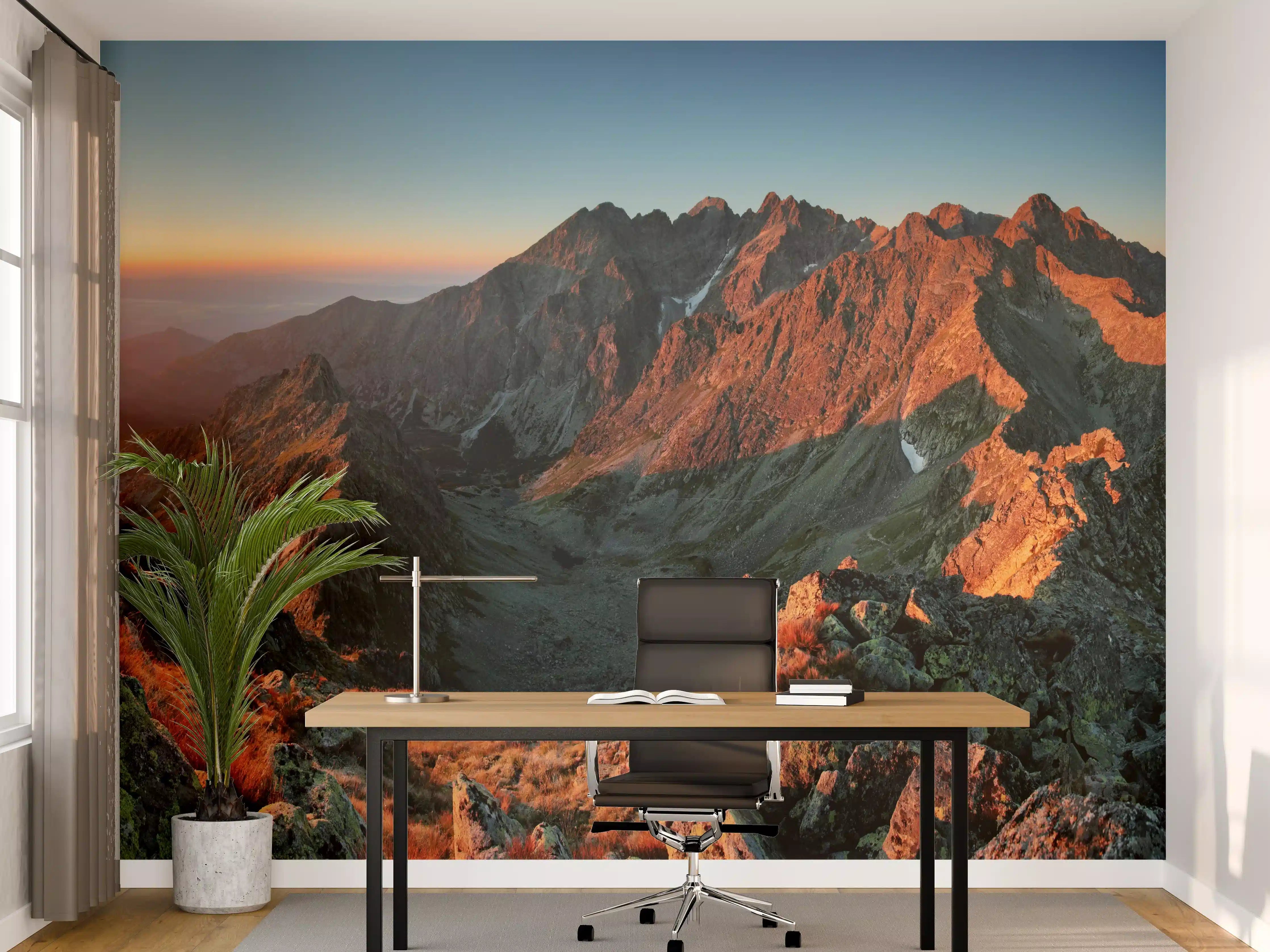 Büro Wandgestaltung - Herbstliche Berglandschaft