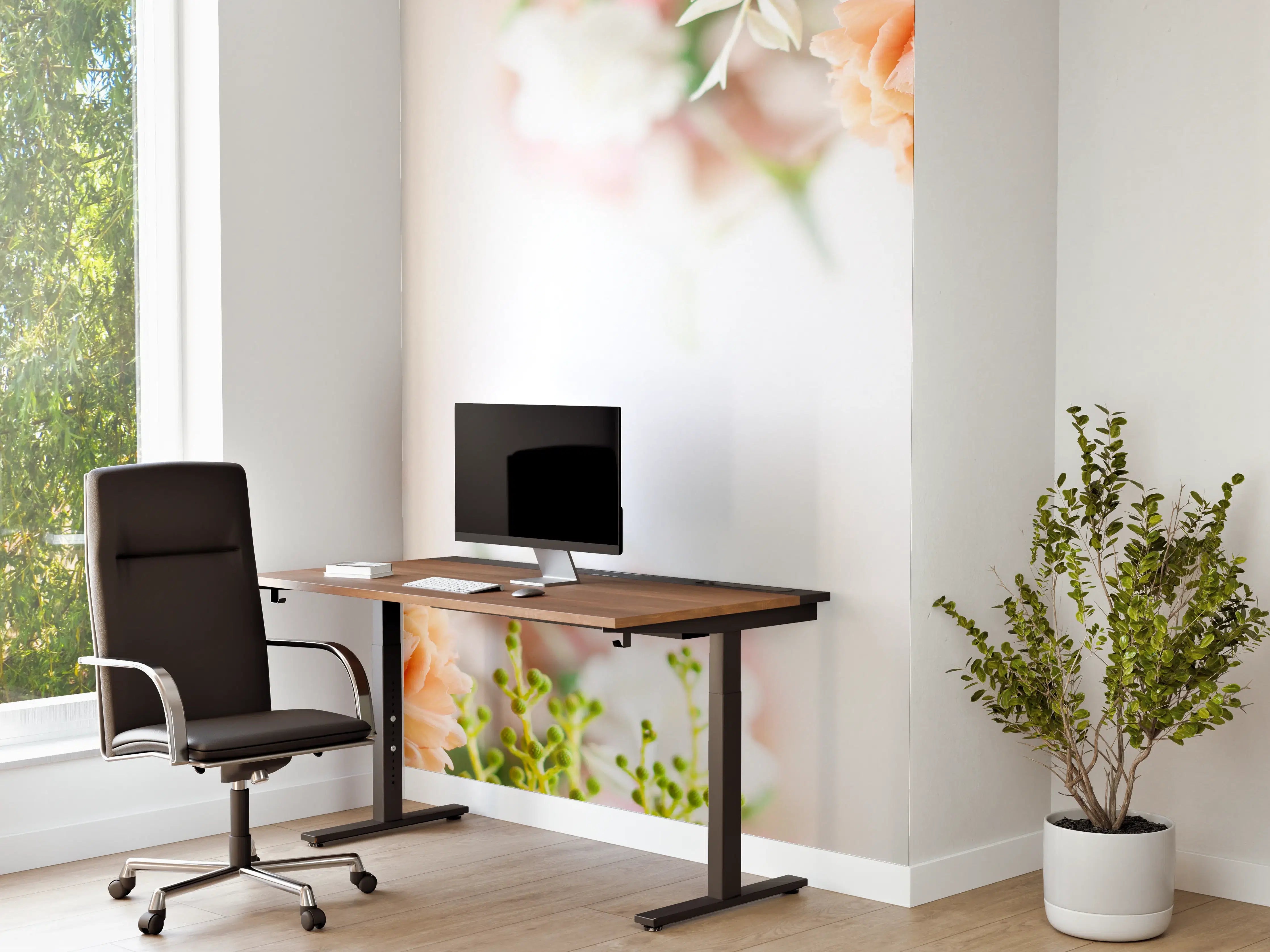 Büro Wandgestaltung - Herbstliche Blumenkomposition - Nahaufnahme