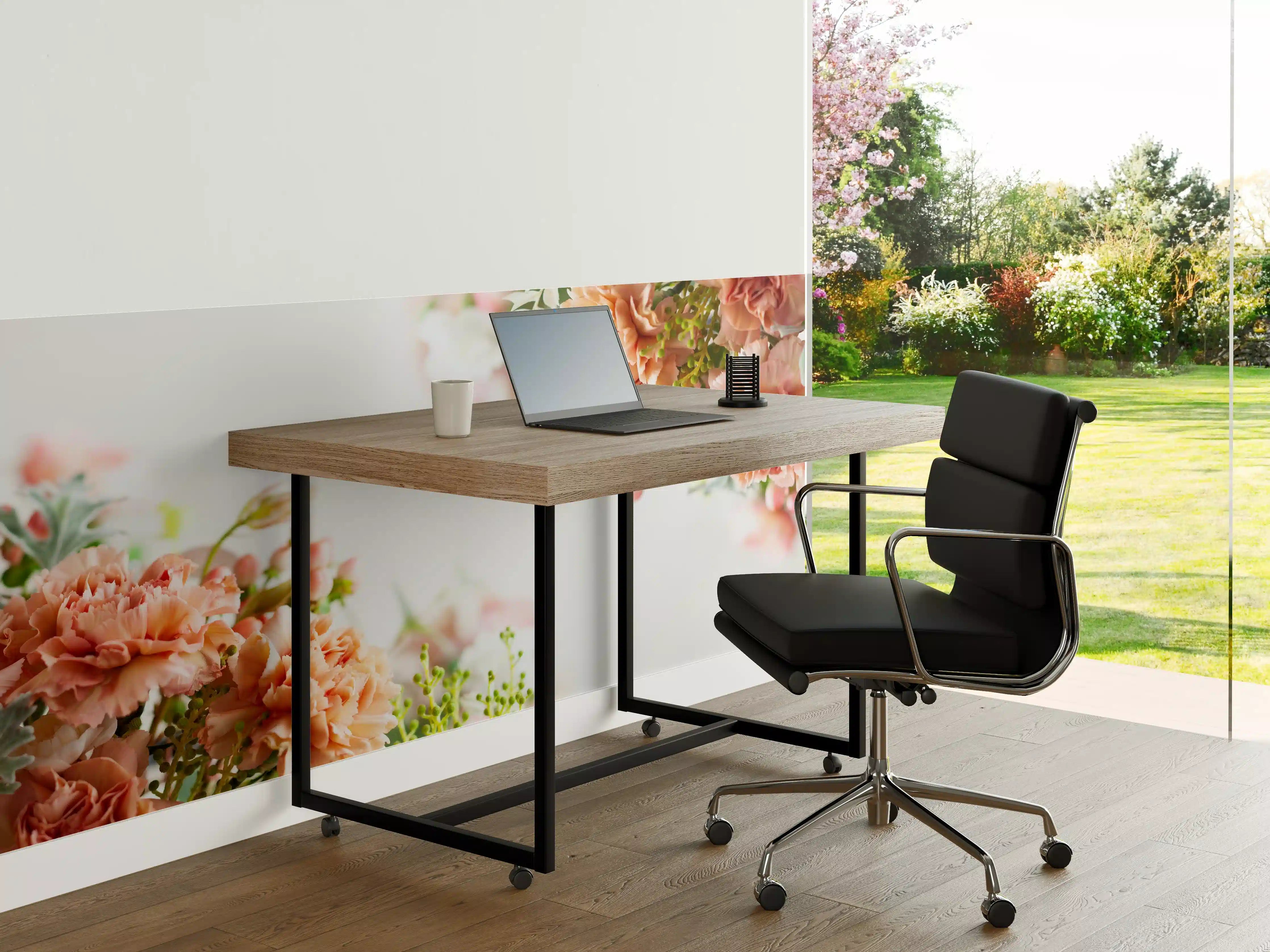 Büro Wandgestaltung - Herbstliche Blumenkomposition - Nahaufnahme