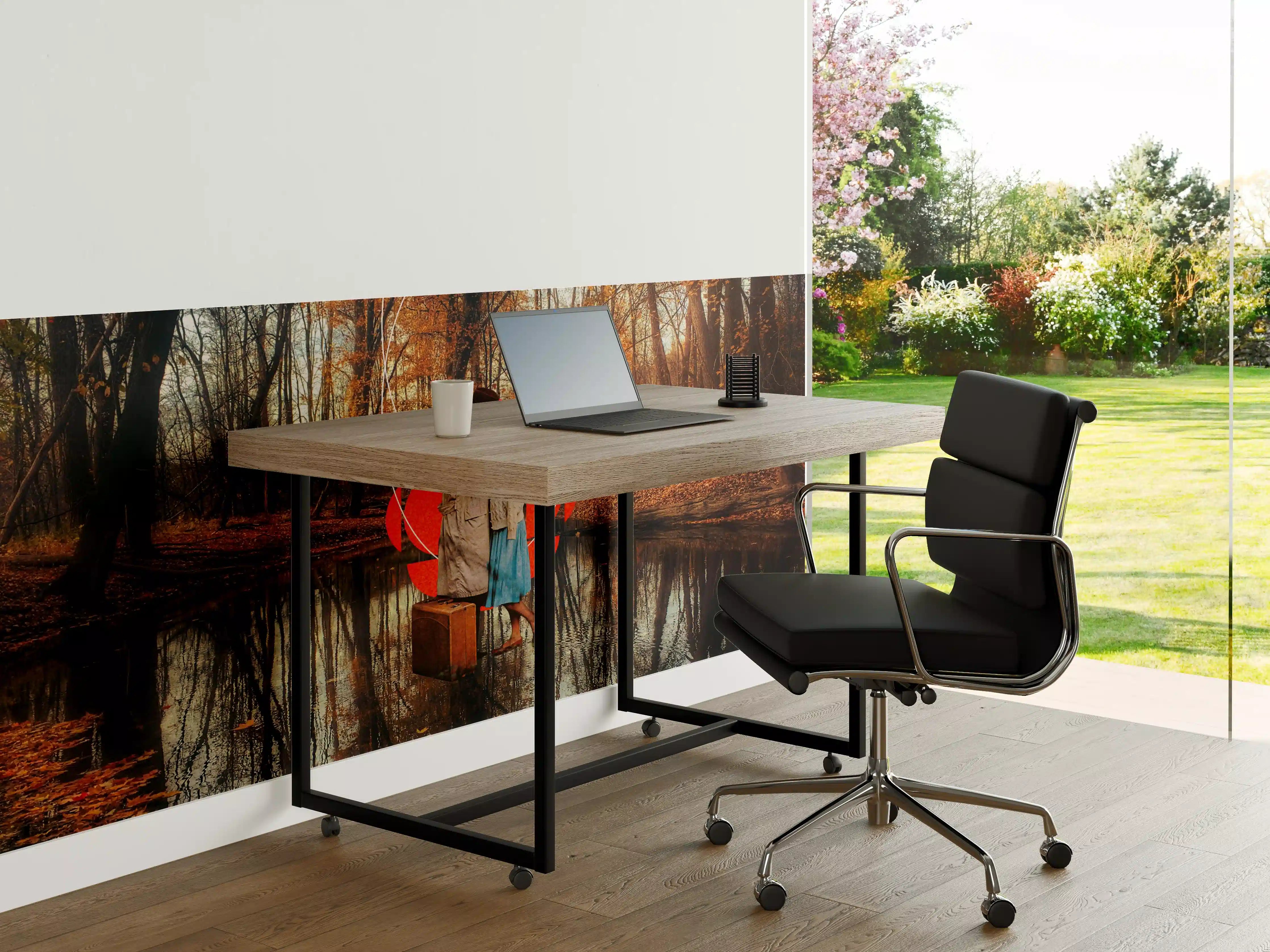 Büro Wandgestaltung - Herbstliche Liebesgeschichte im Wald