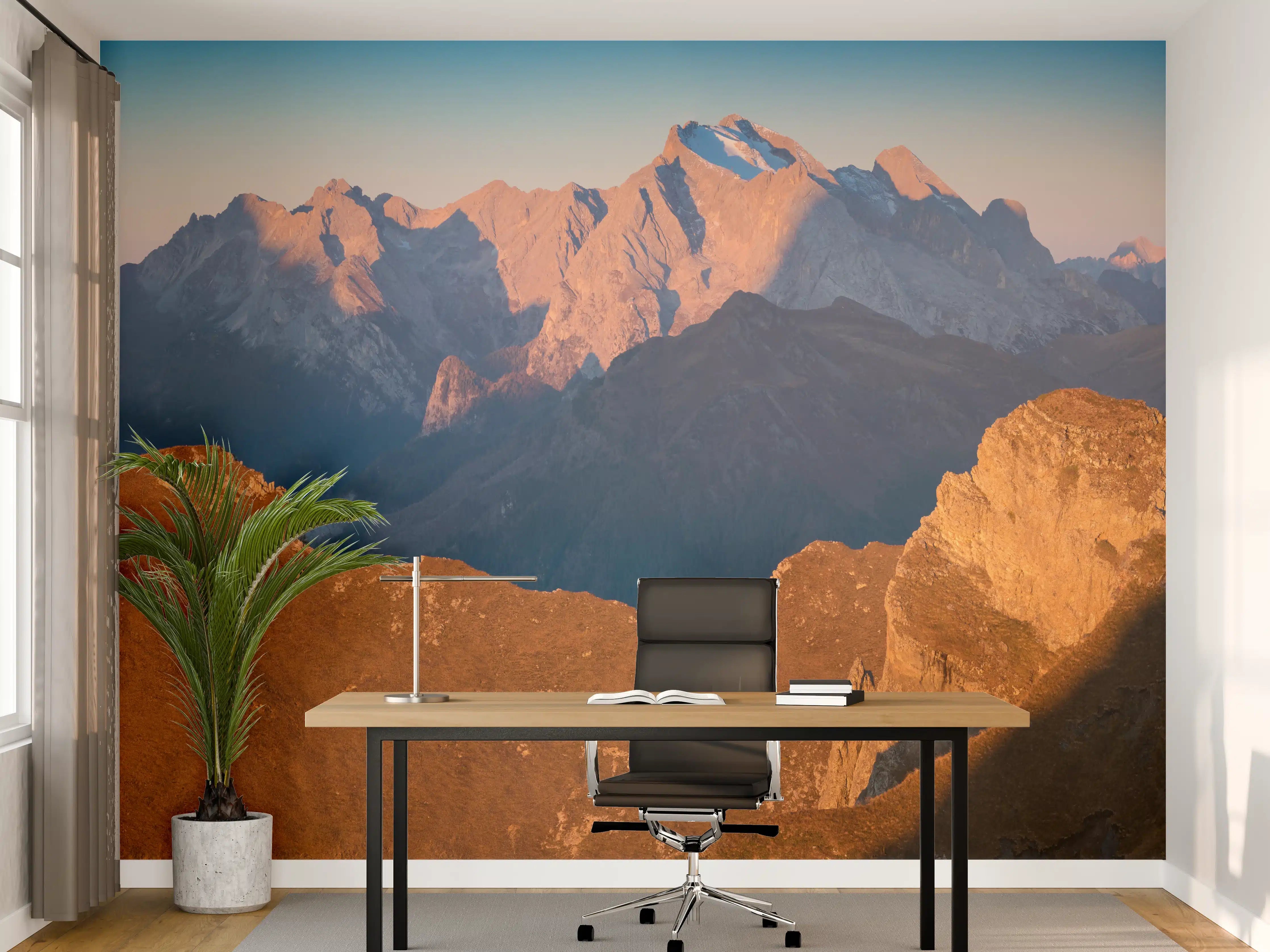 Büro Wandgestaltung - Herbstlicher Blick auf das Tal des Passo Giau - Italien