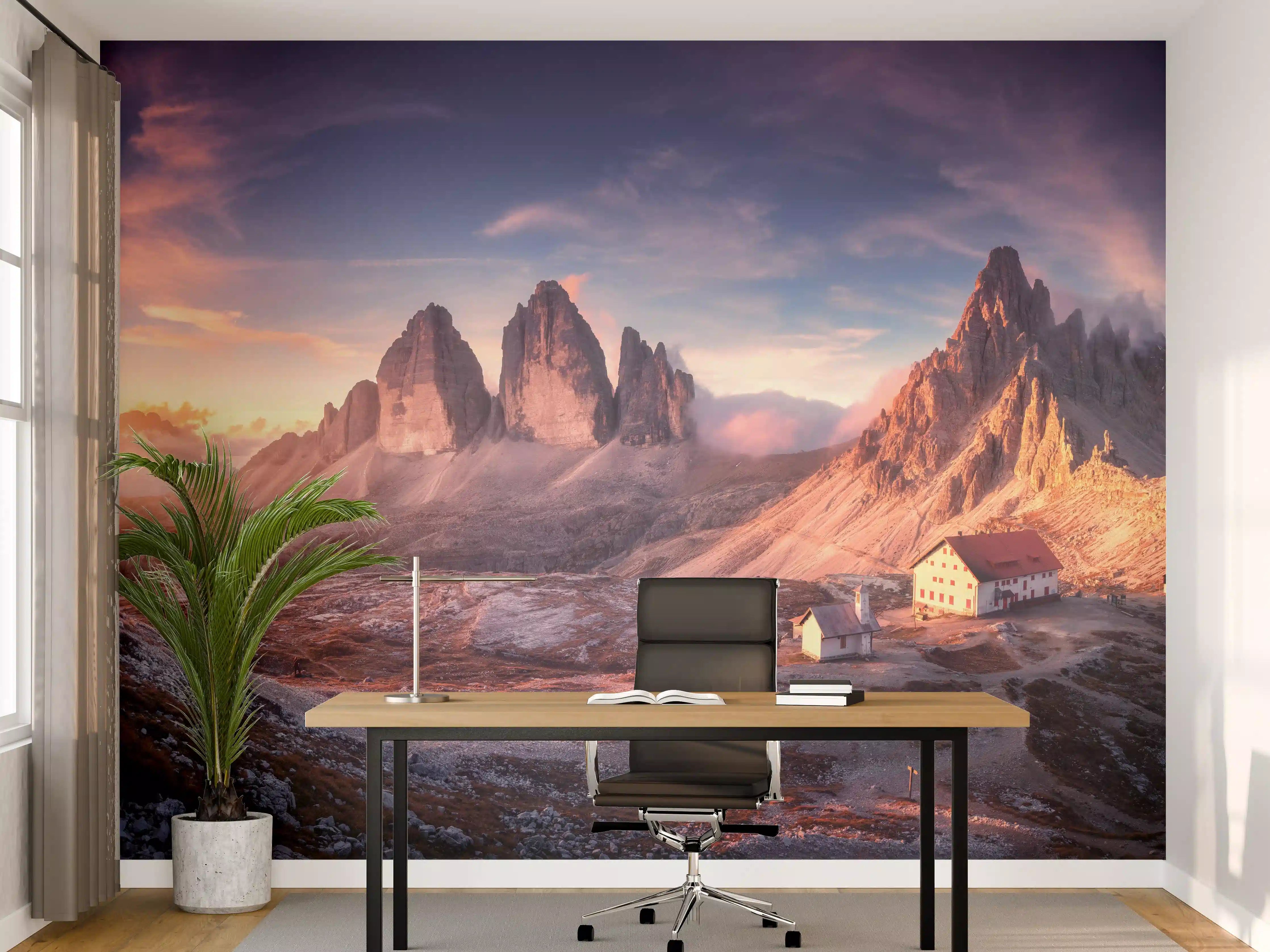 Büro Wandgestaltung - Herbstlicher Blick auf ein Bergtal