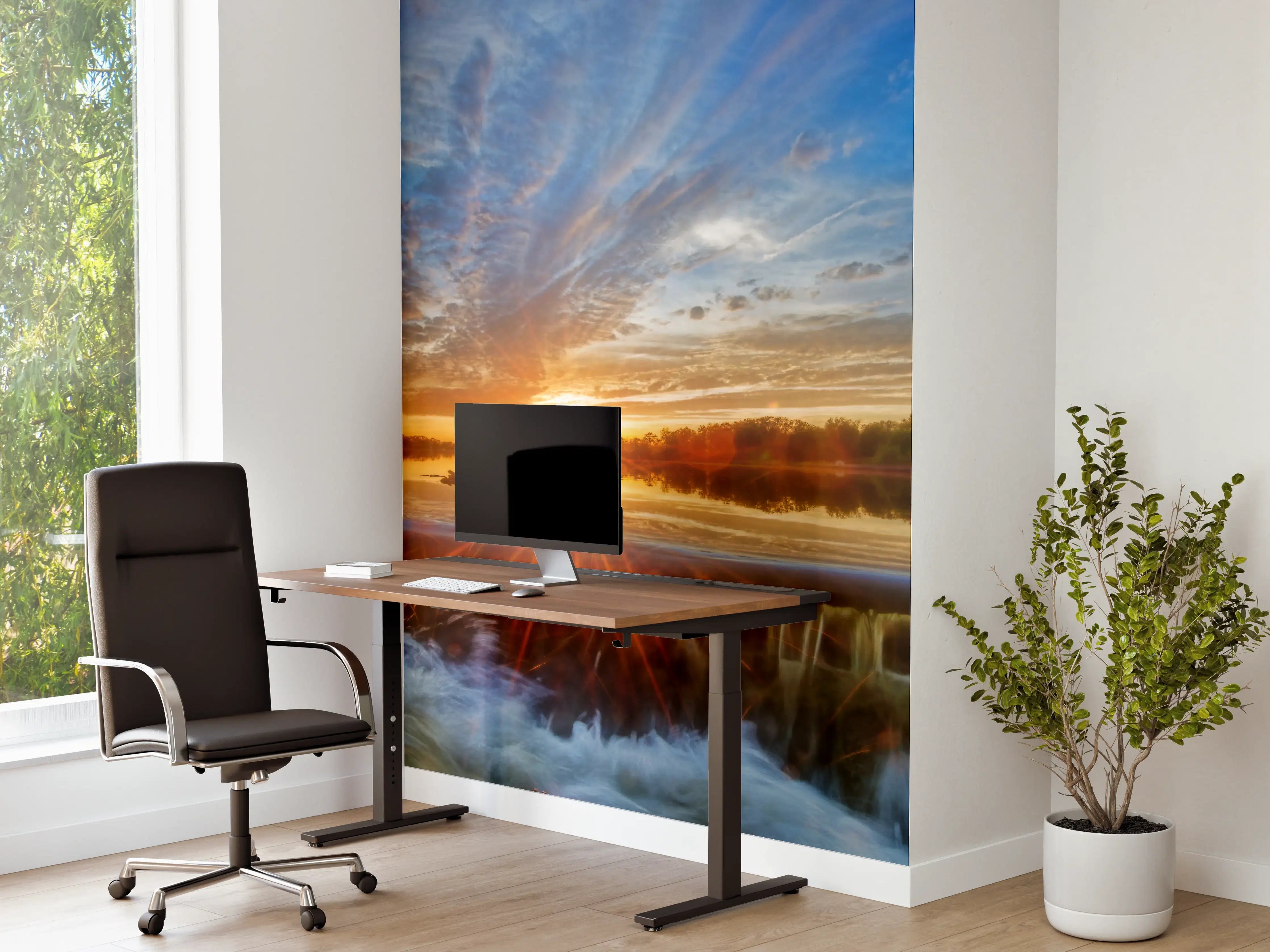 Büro Wandgestaltung - Herbstlicher Sonnenuntergang
