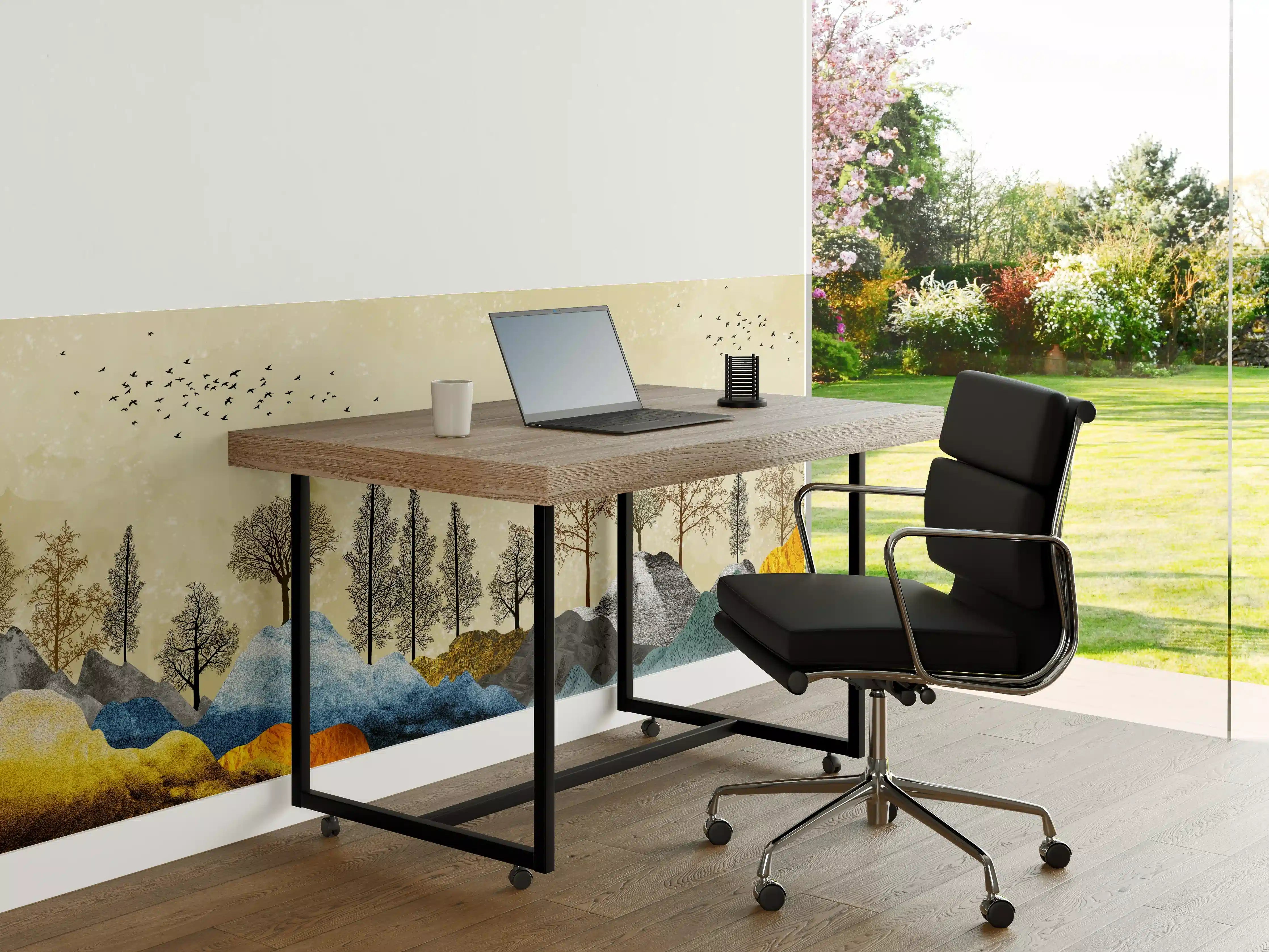Büro Wandgestaltung - Herbstliches Gemälde
