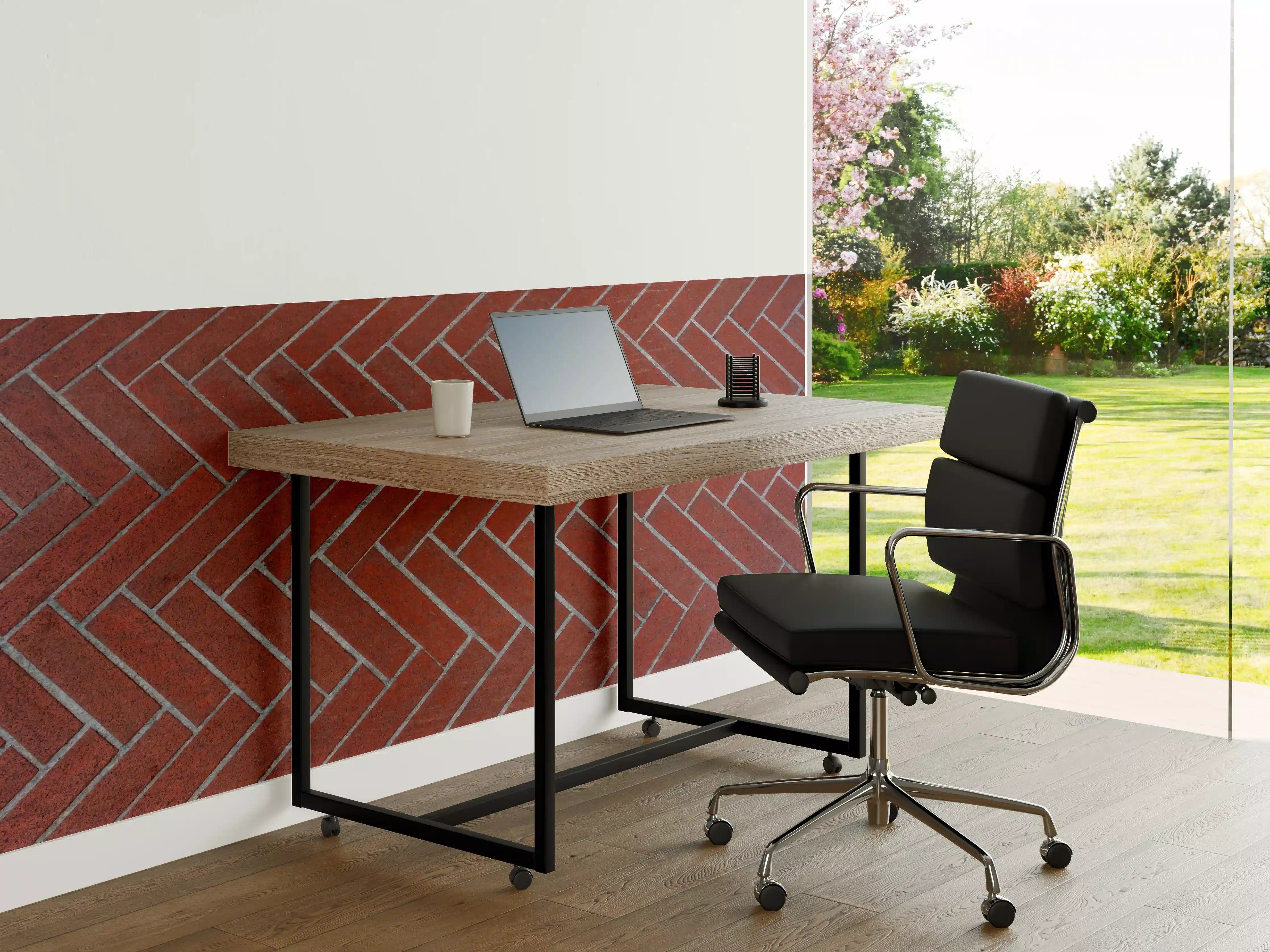 Büro Wandgestaltung - Herringbone Red Brick Pavers