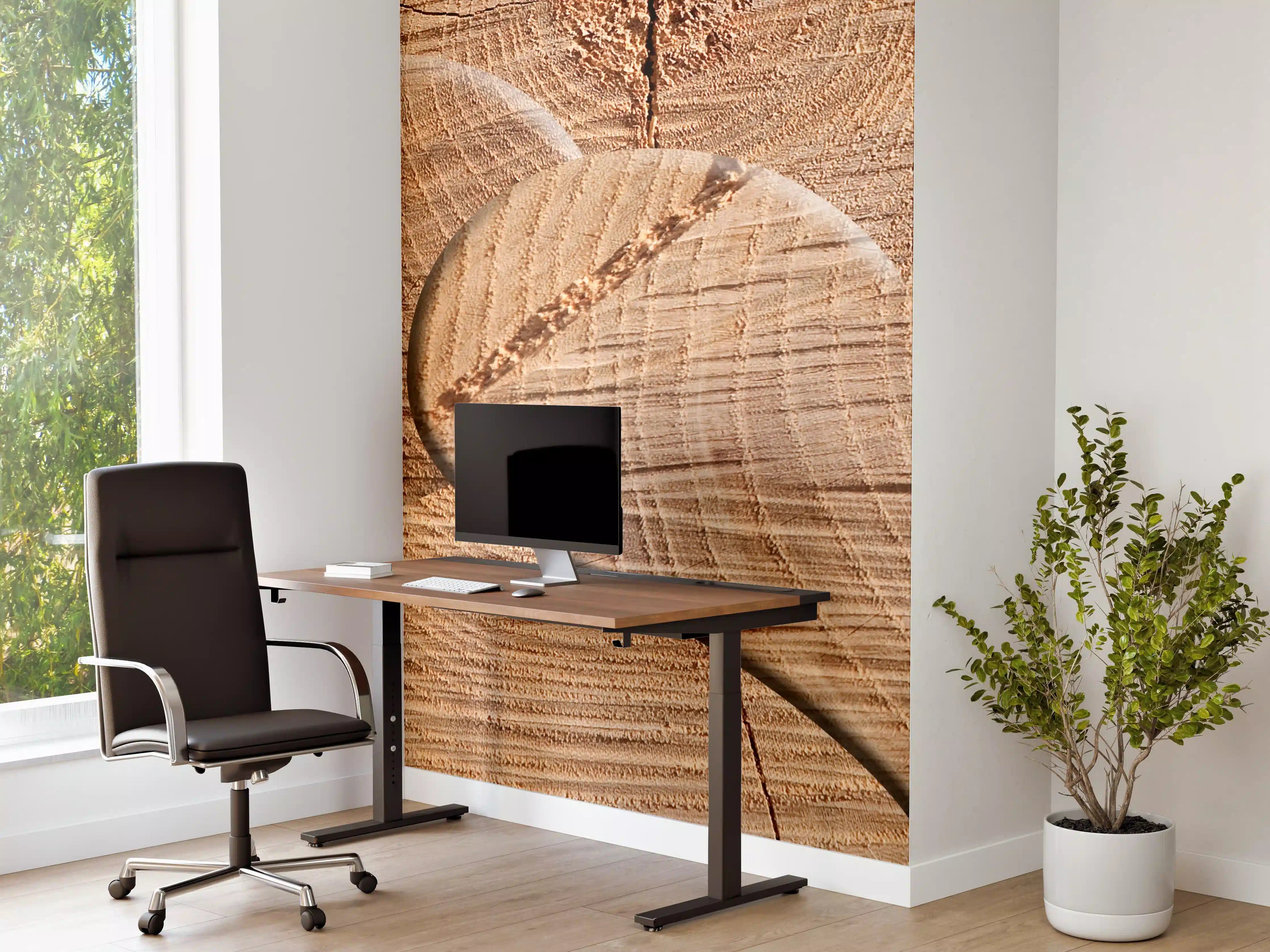 Büro Wandgestaltung - Herz aus Holzschnitt