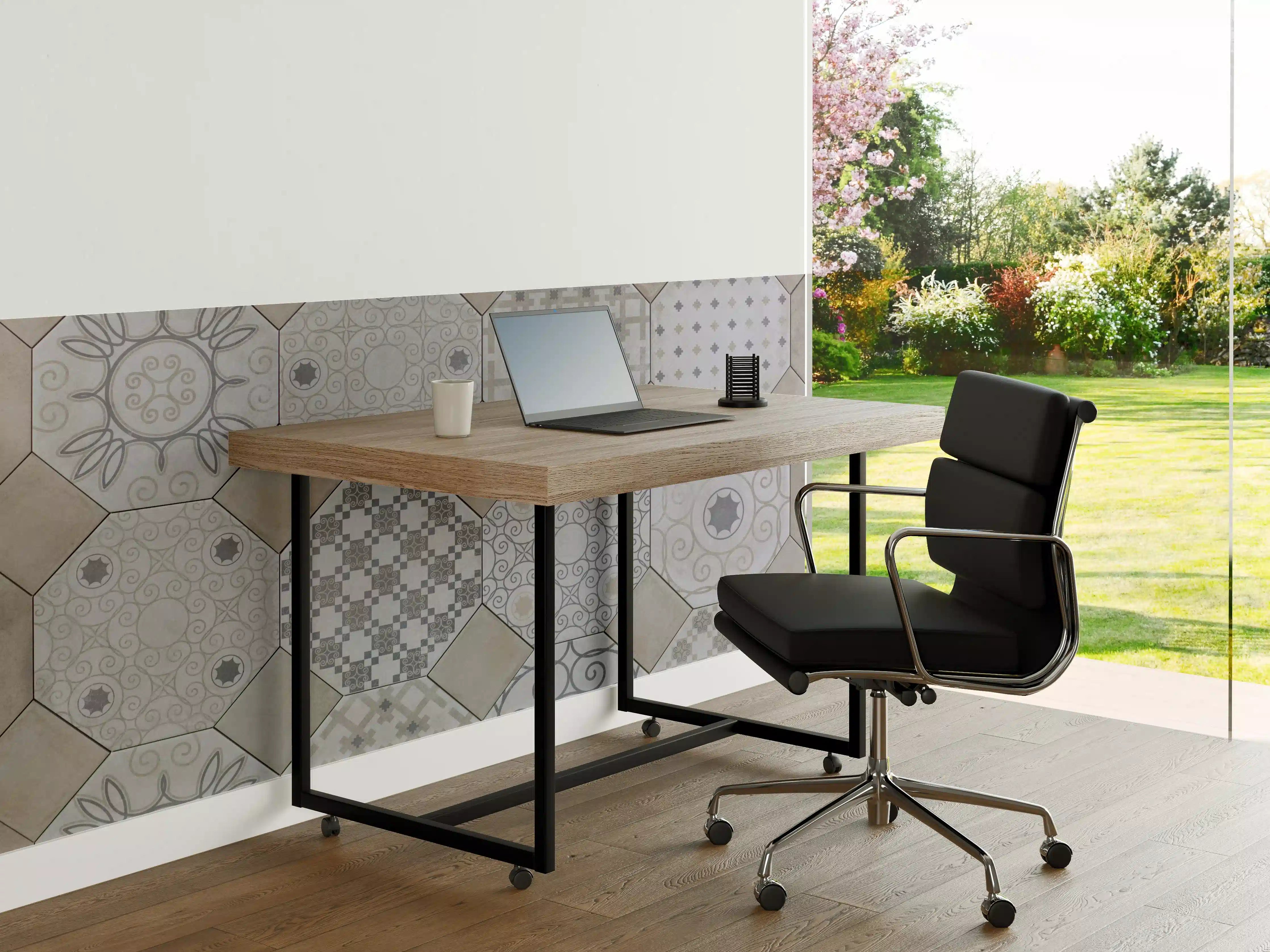 Büro Wandgestaltung - Hexagonale Weiß-Grau Fliesenmuster