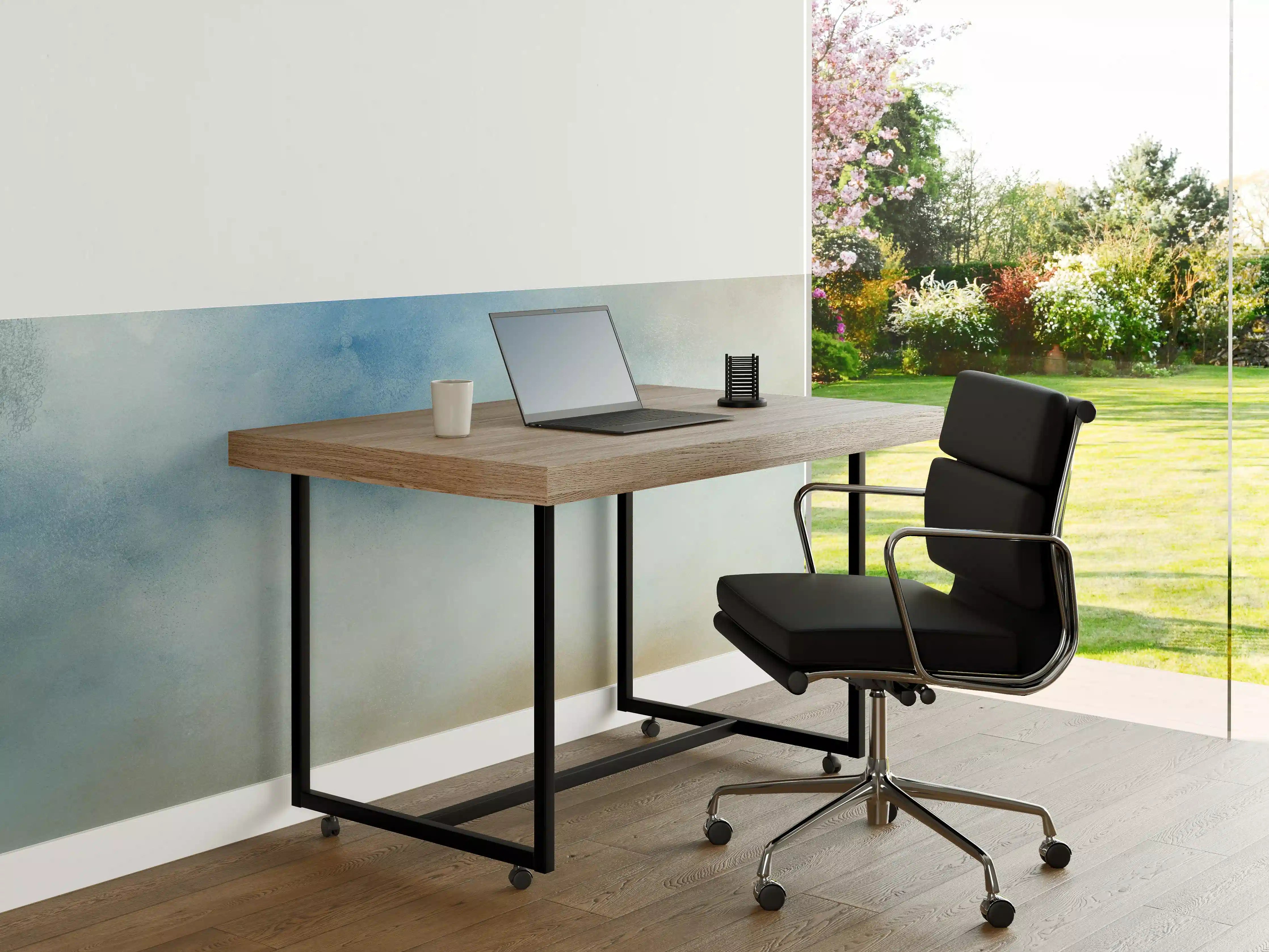 Büro Wandgestaltung - Himmel in sanften Blautönen und Beige