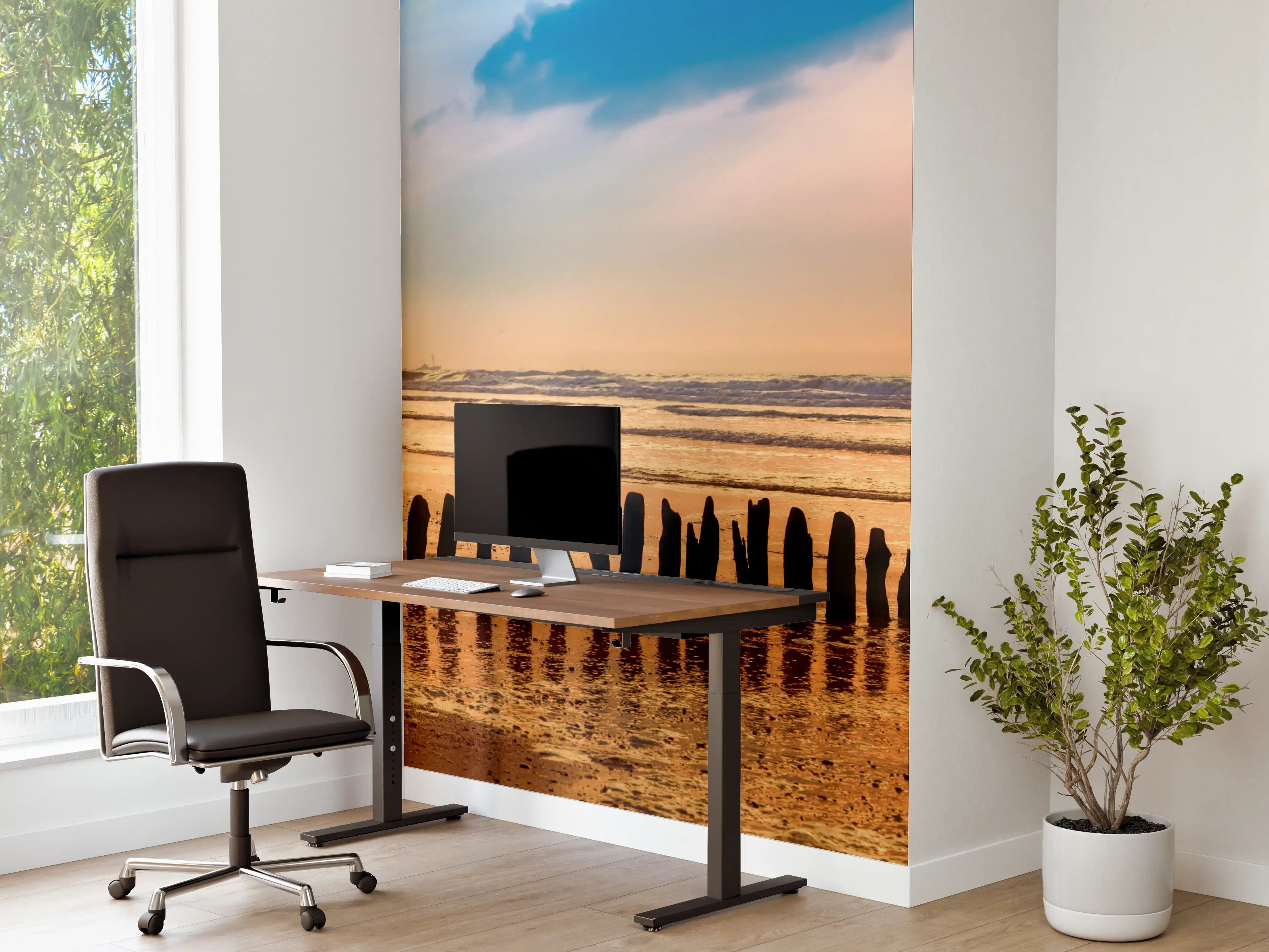 Büro Wandgestaltung - Himmel über der Küste bei Sonnenuntergang