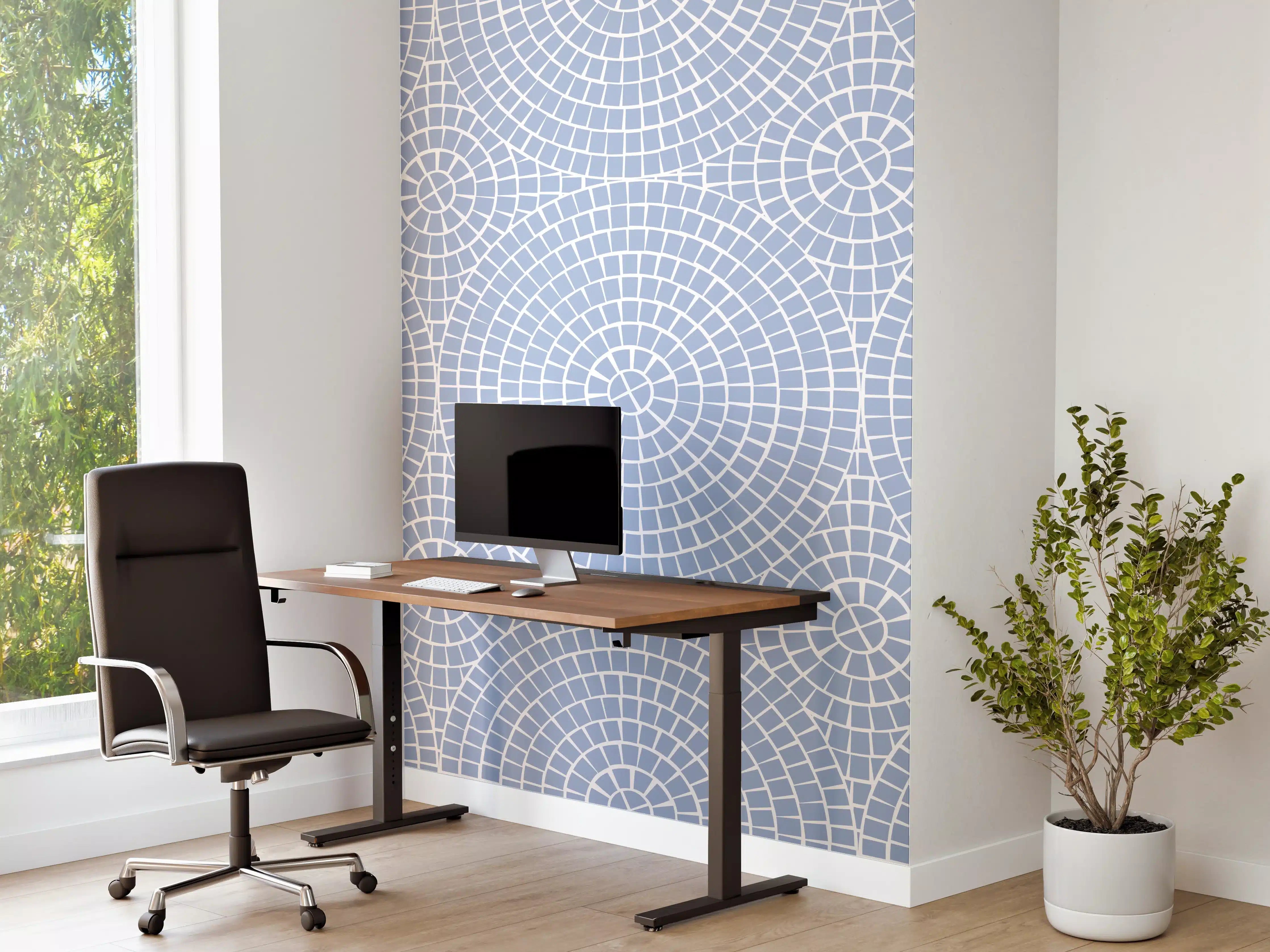 Büro Wandgestaltung - Himmelblauer Mosaikkunststoff