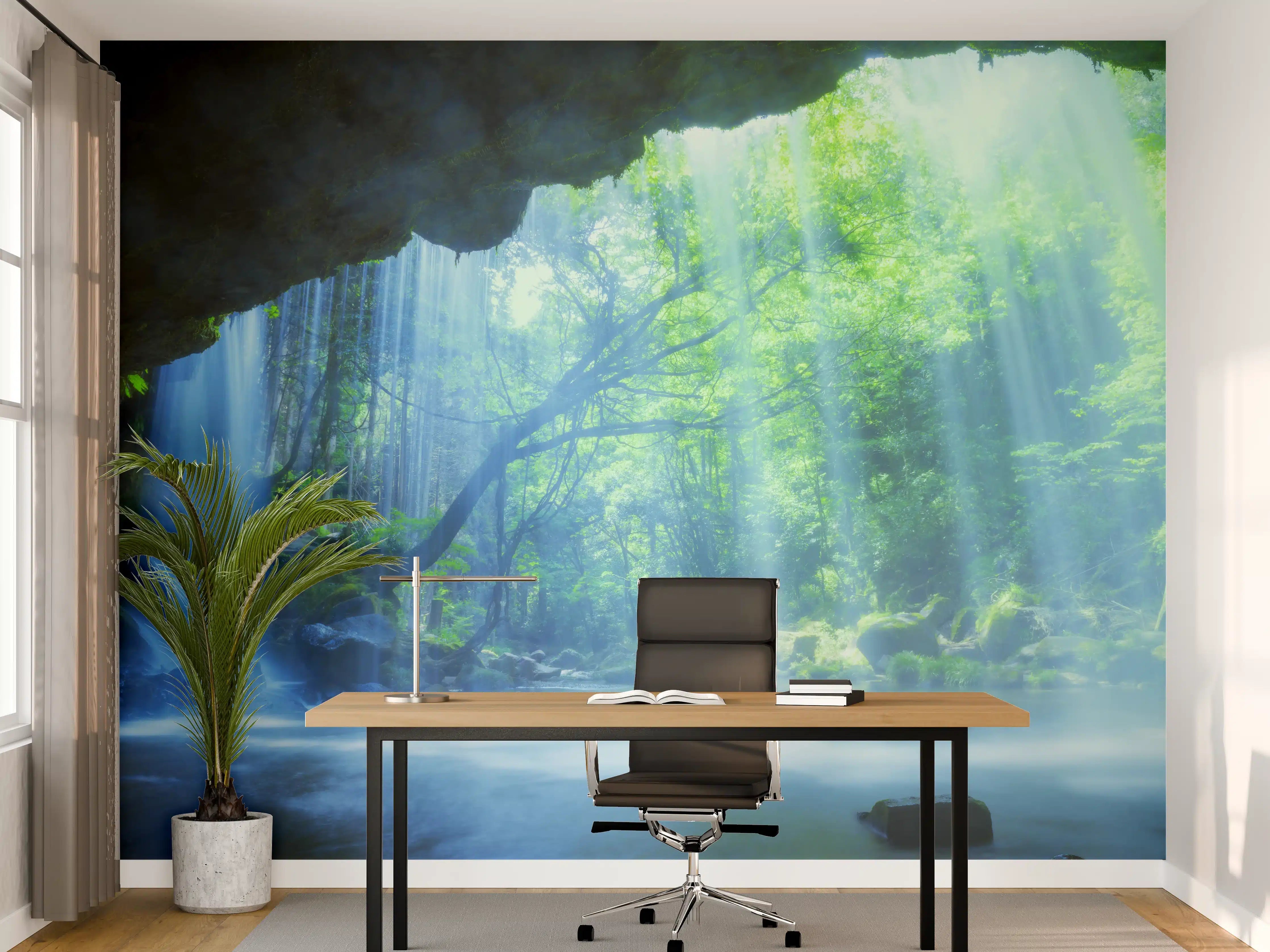 Büro Wandgestaltung - Hinter Nabigataki-Wasserfall Ansicht