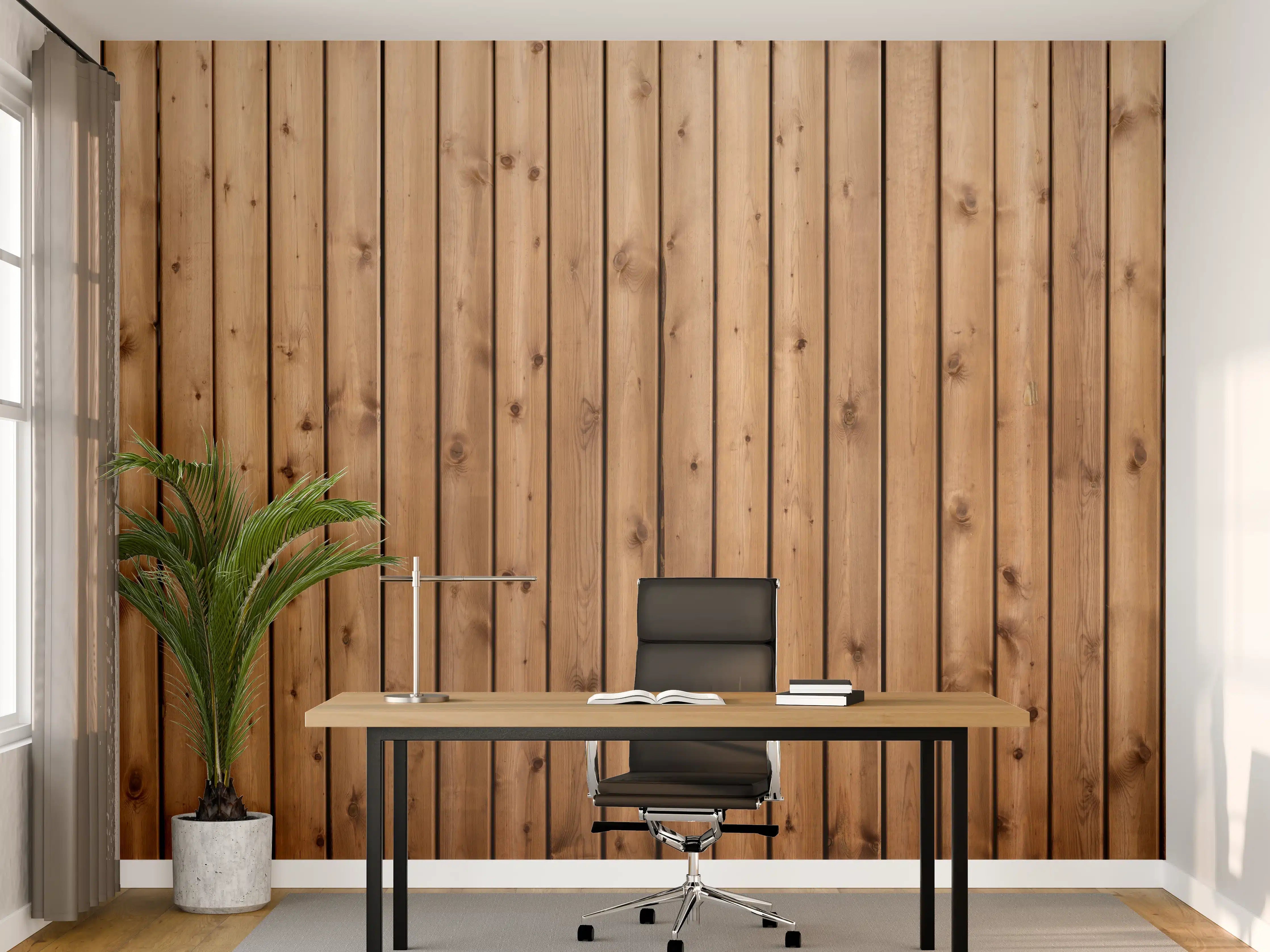 Büro Wandgestaltung - Hochauflösende Holzbrett-Struktur