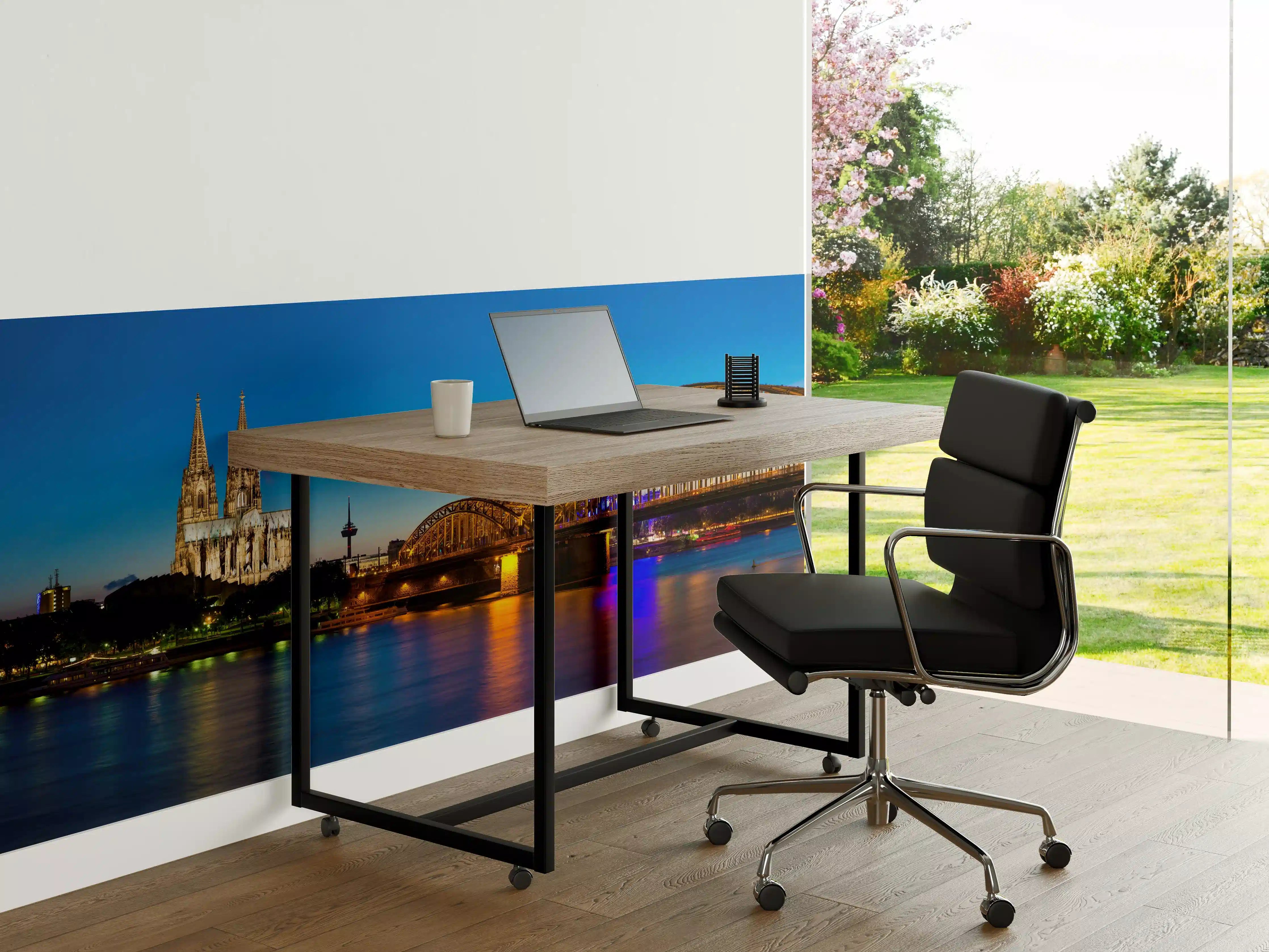 Büro Wandgestaltung - Hohenzollern Brücke Köln in der Nacht