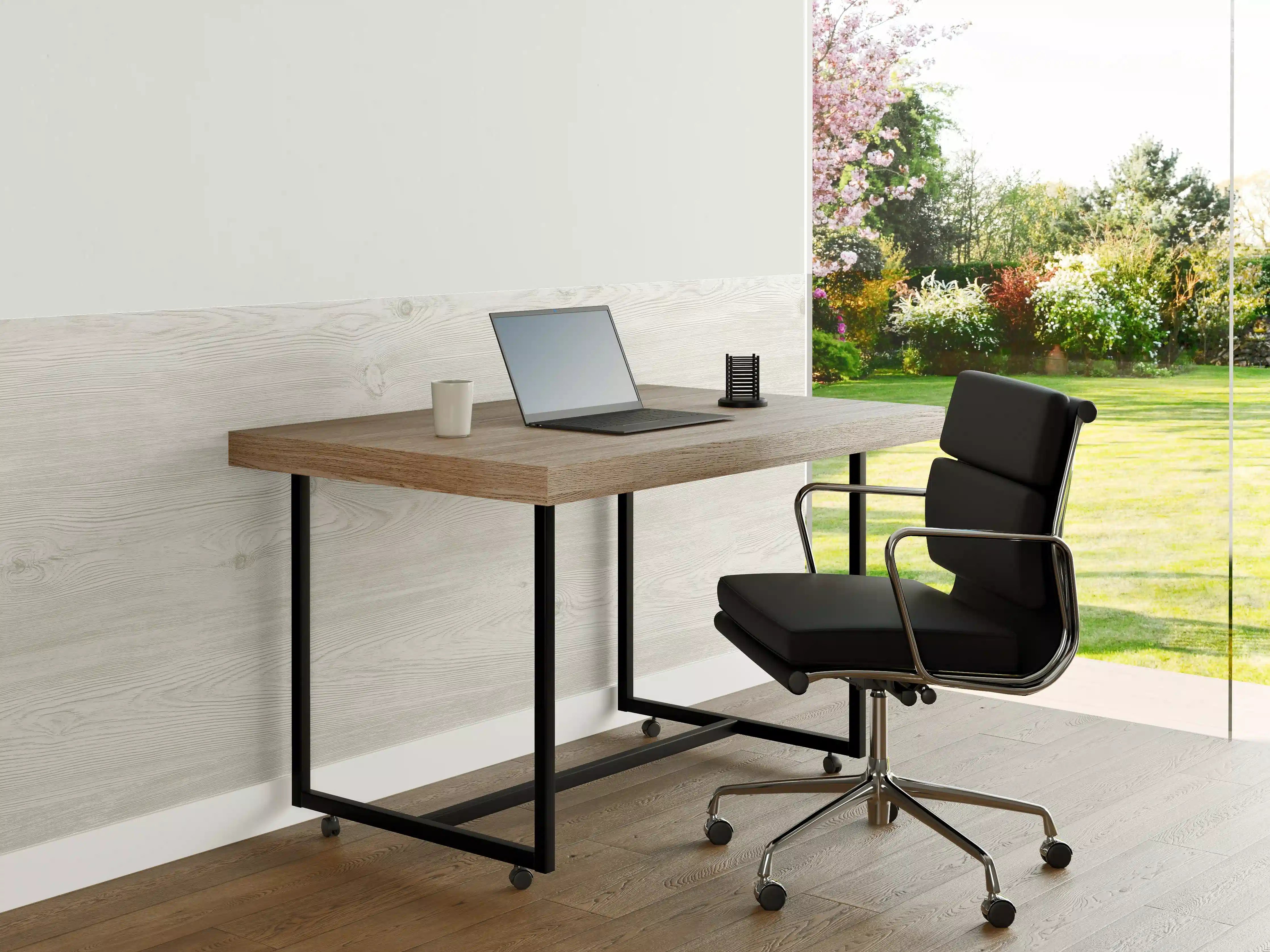 Büro Wandgestaltung - Holzoptik - hell