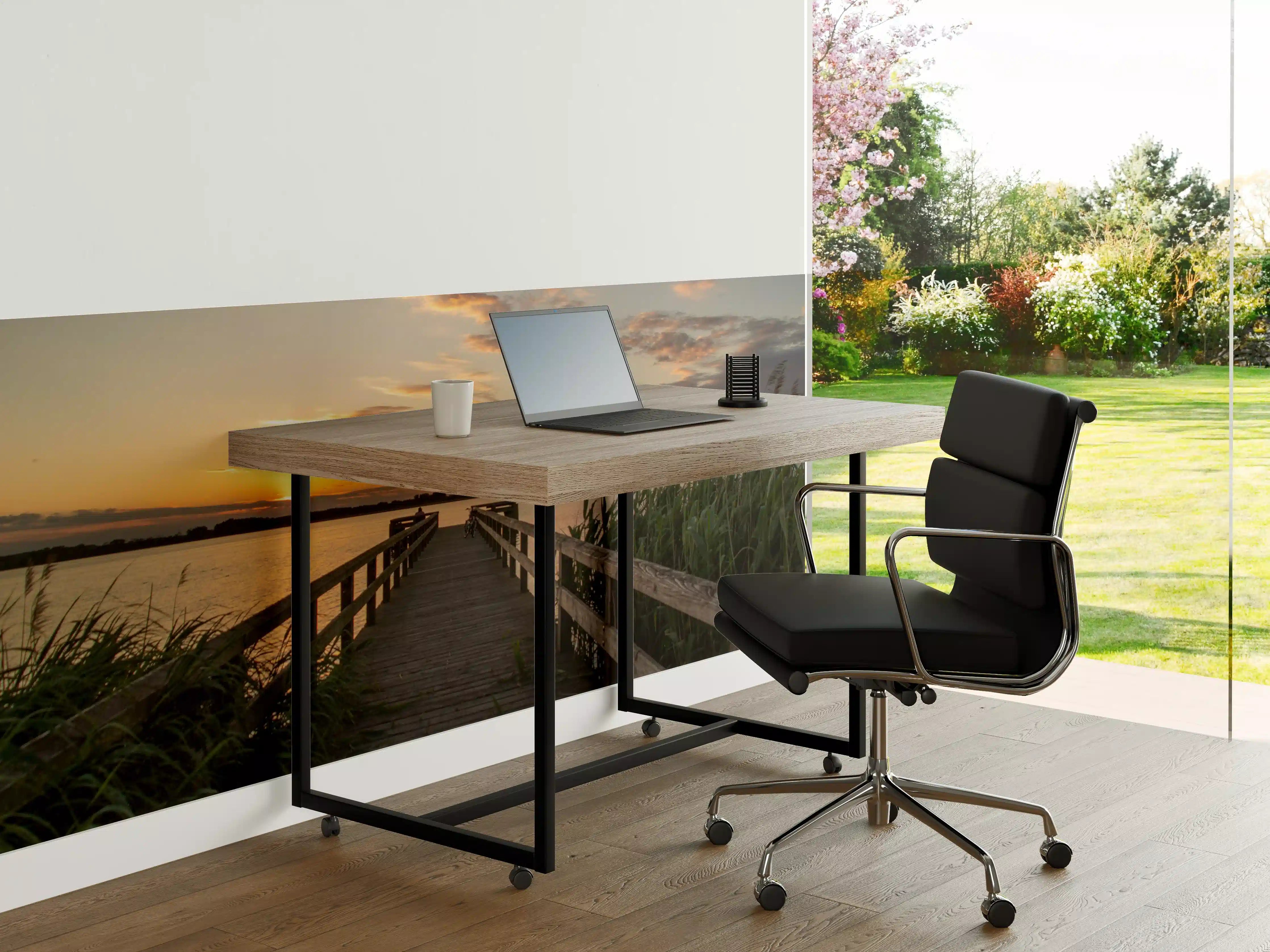 Büro Wandgestaltung - Holzsteg am Abend - Teterower See
