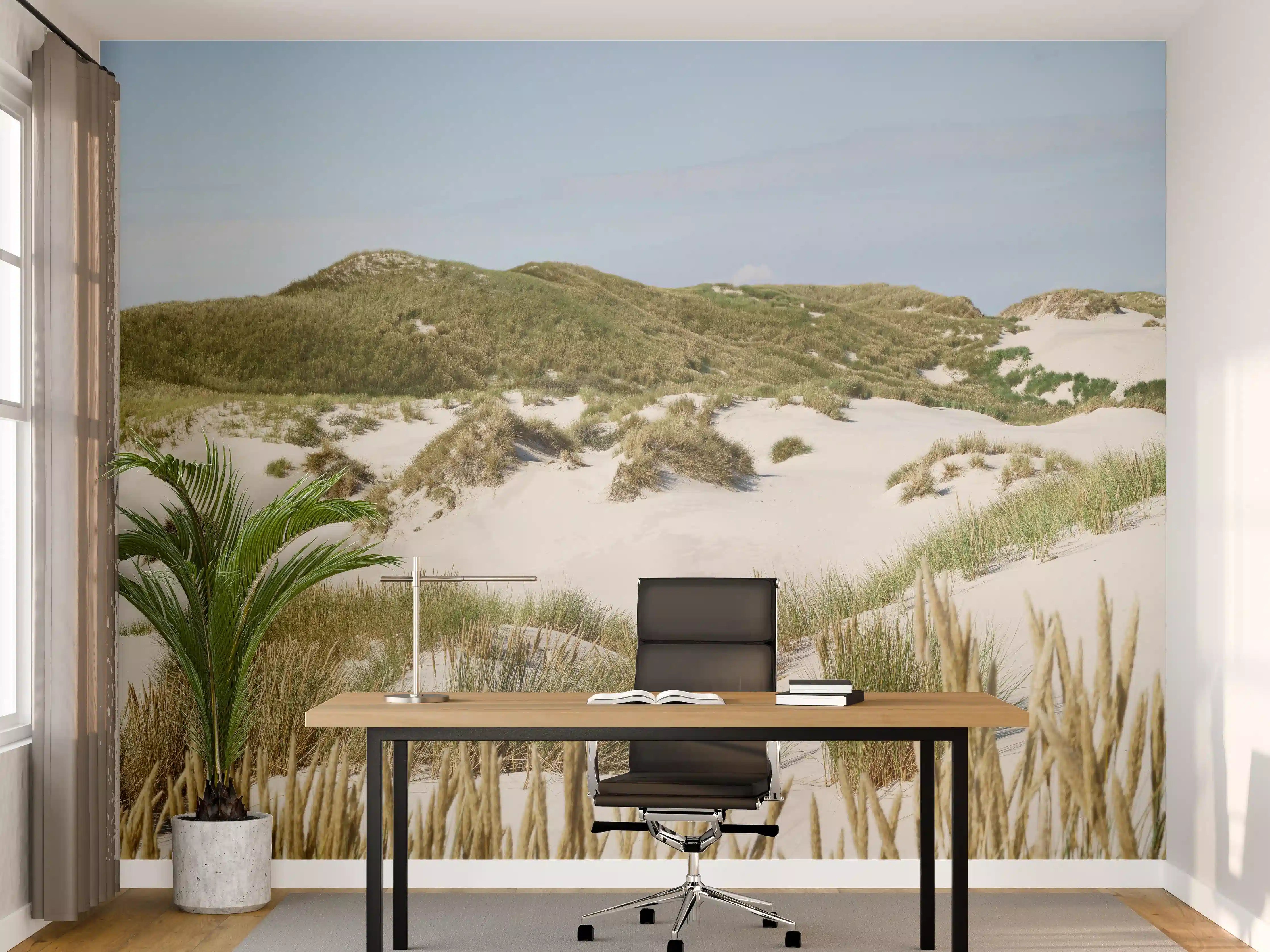 Büro Wandgestaltung - Idyllische Dünenlandschaft am Meer