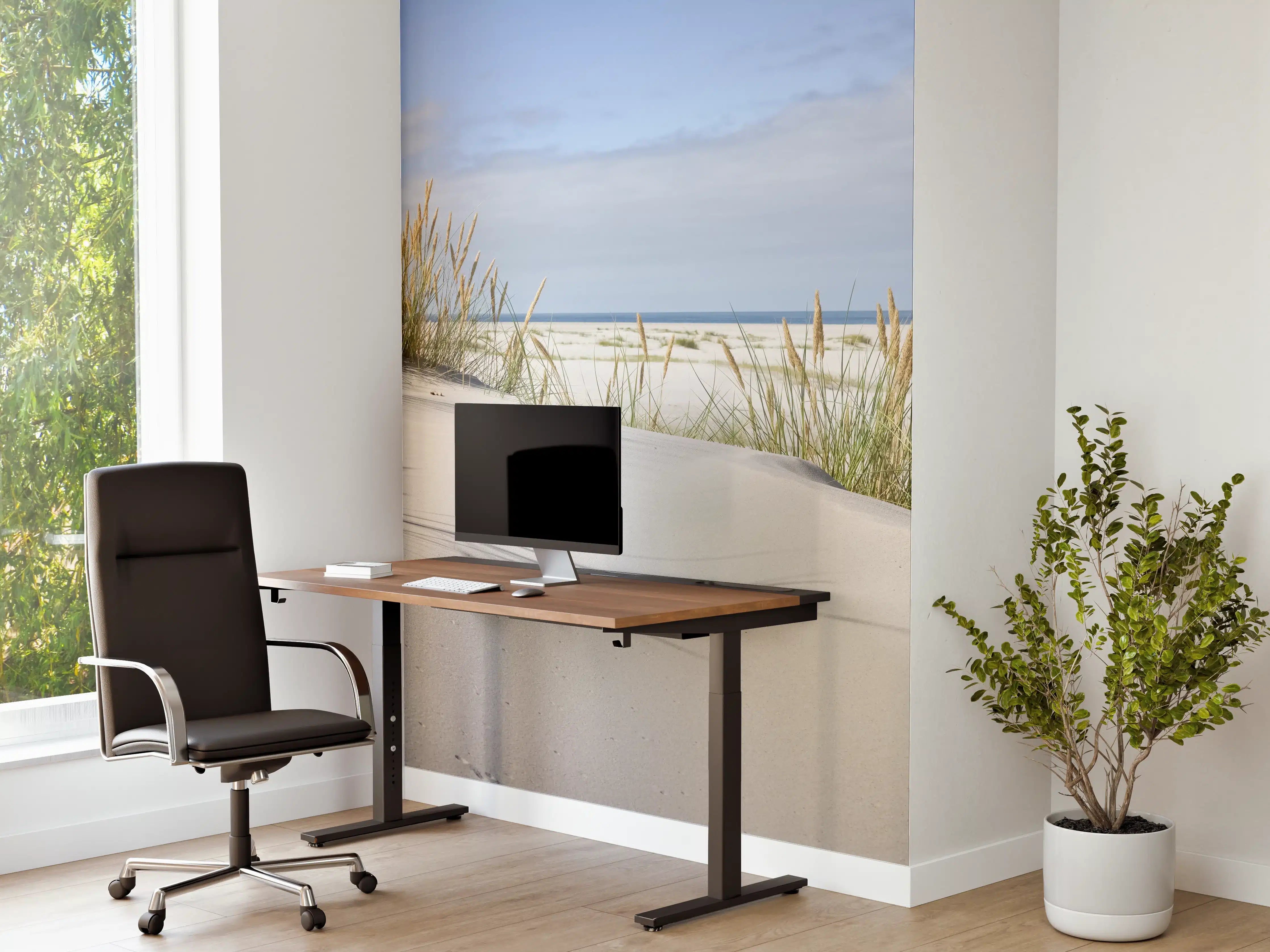 Büro Wandgestaltung - Idyllische Dünenlandschaft mit Meerblick