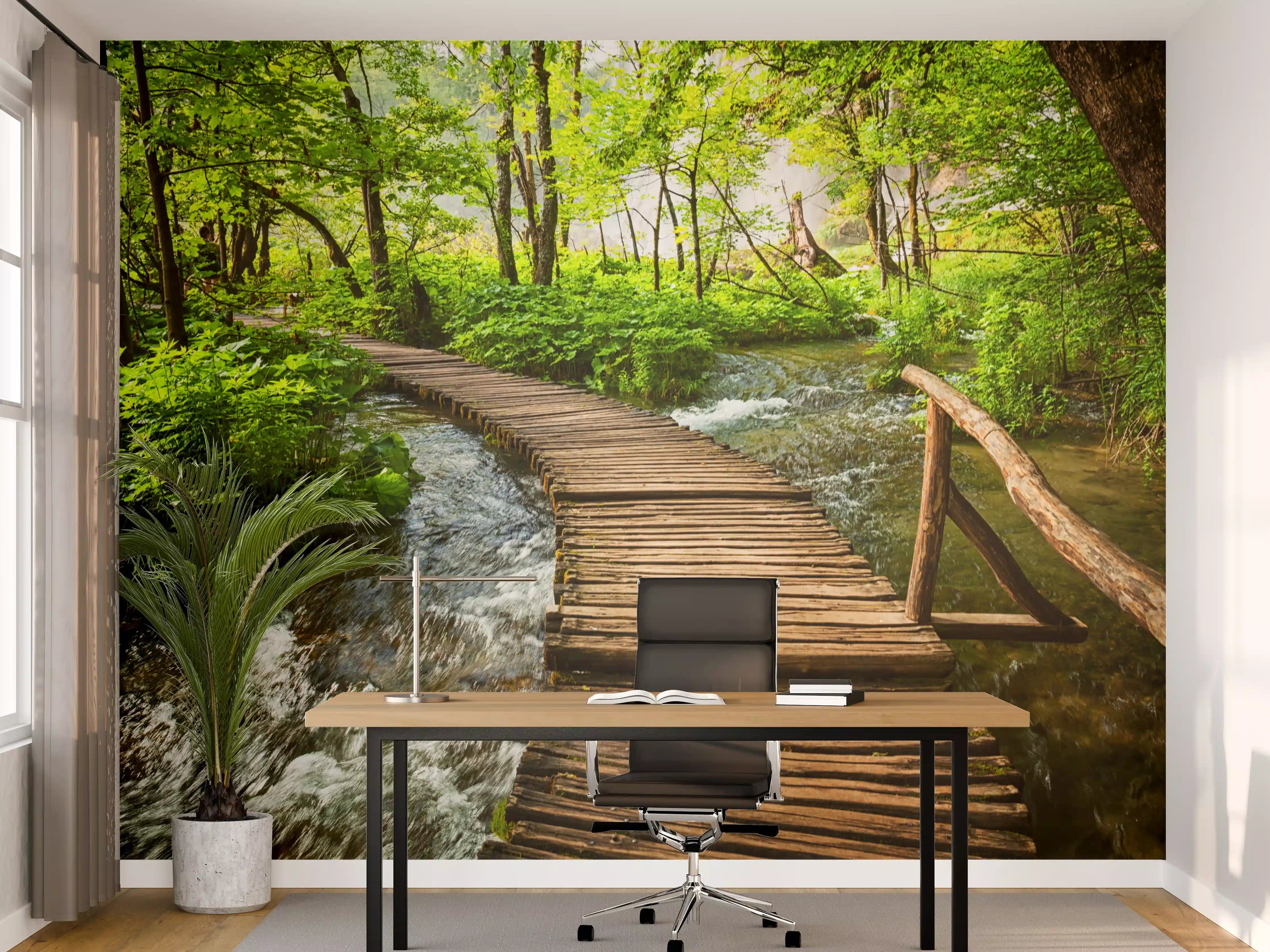 Büro Wandgestaltung - Idyllischer Dschungelpfad - Kroatien