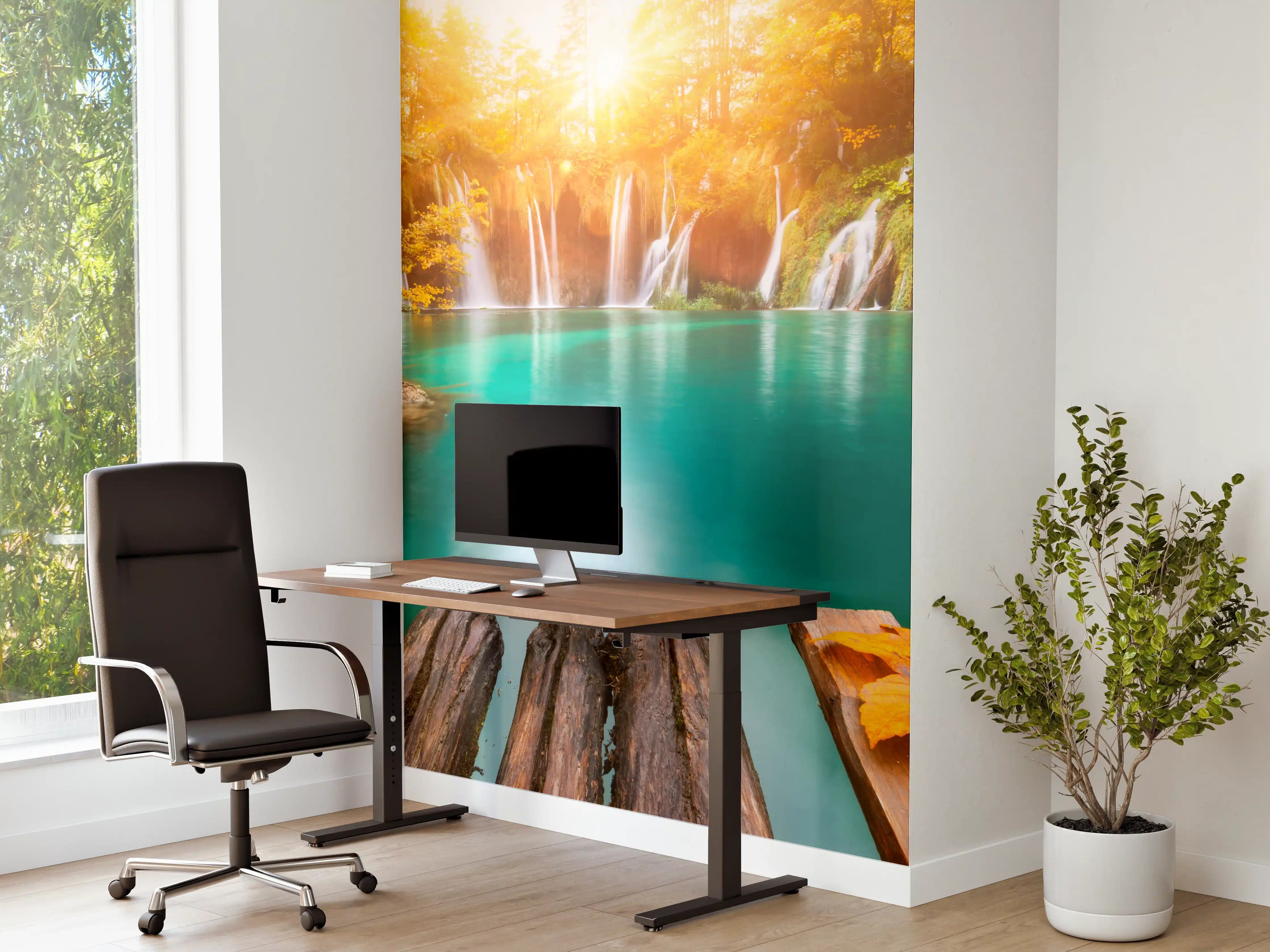 Büro Wandgestaltung - Idyllischer See im Plitvicer Nationalpark