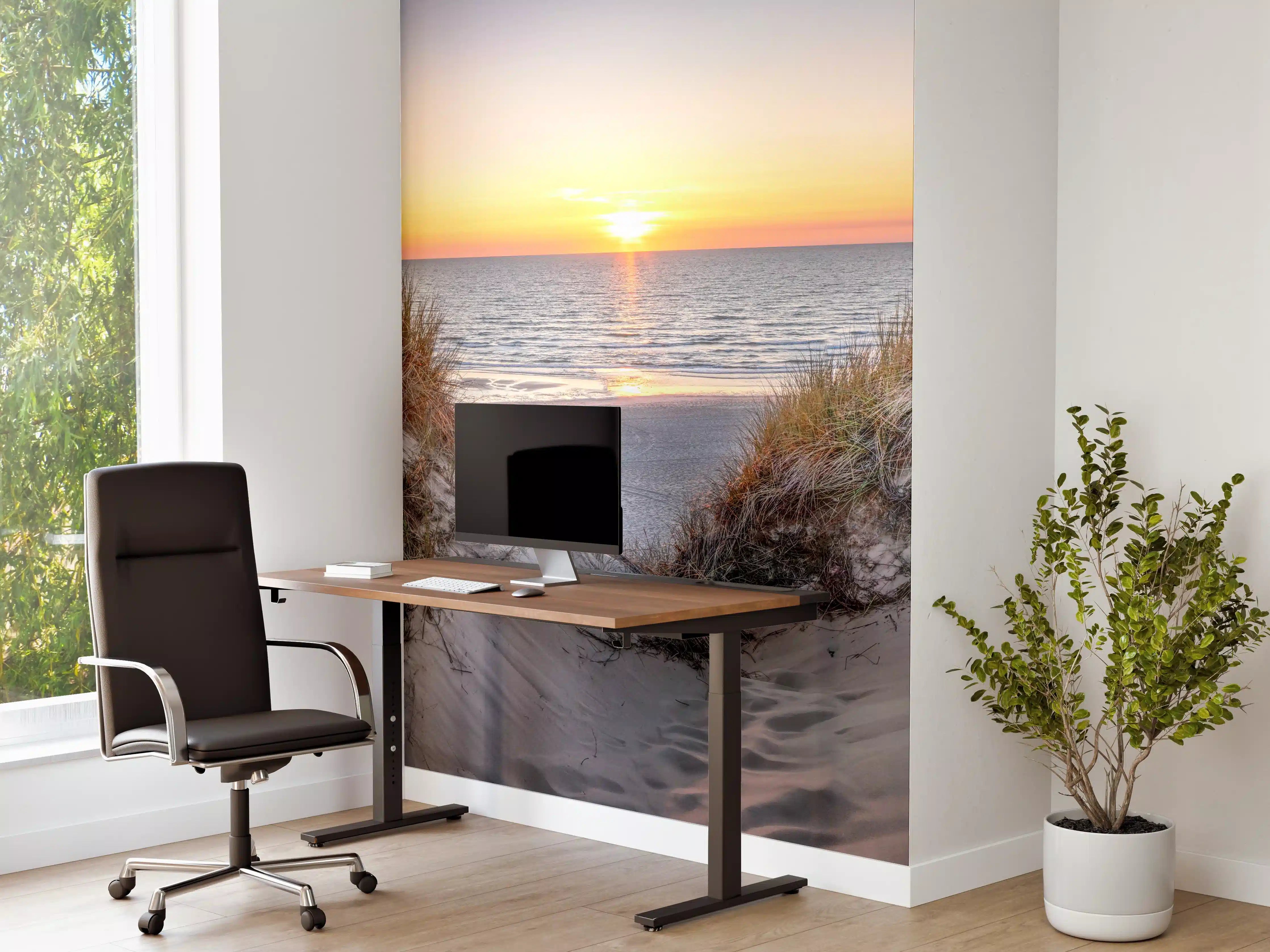 Büro Wandgestaltung - Idyllischer Sonnenuntergang am Strand