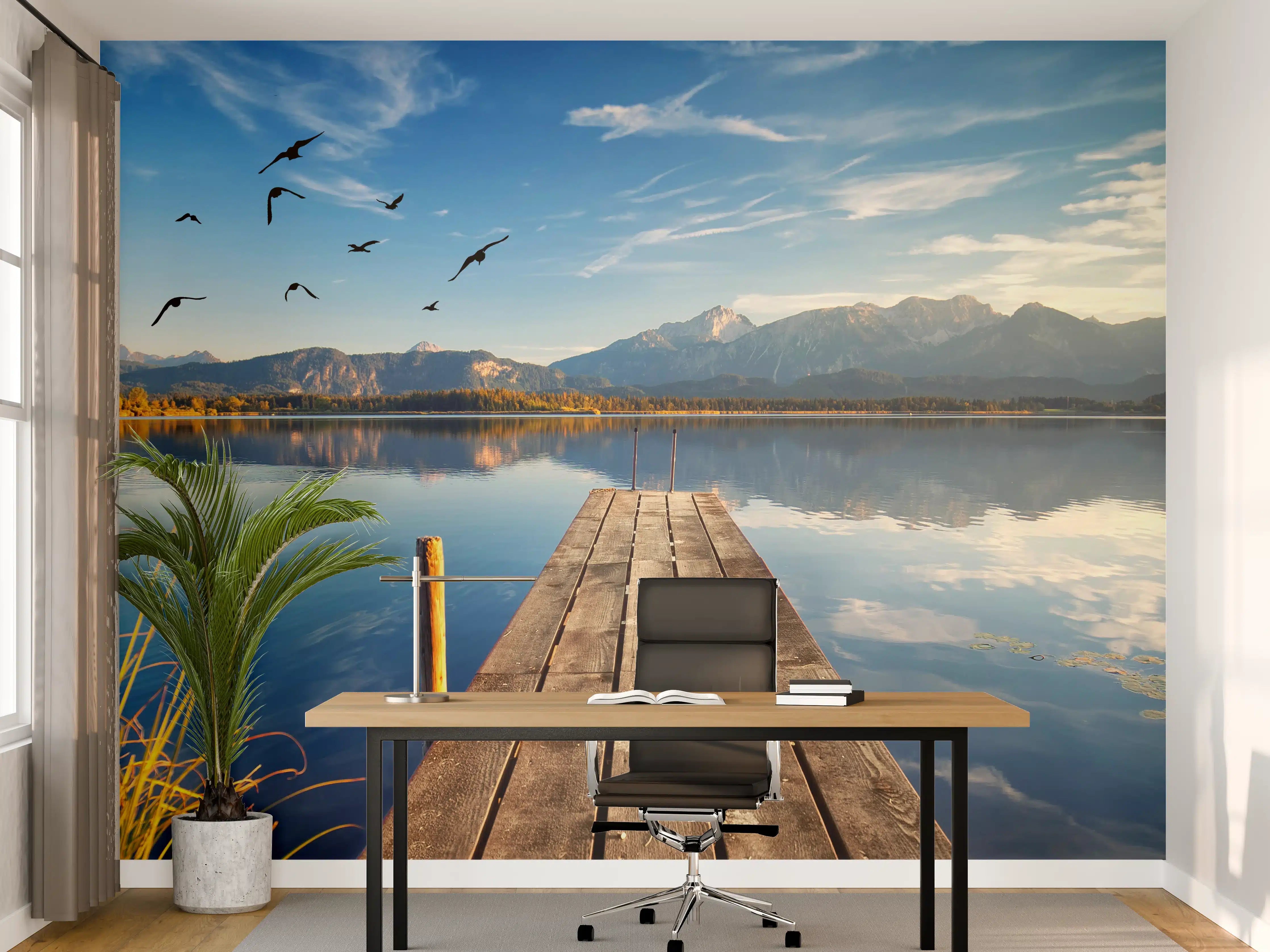 Büro Wandgestaltung - Idyllisches Dorf in Bayerischen Alpen