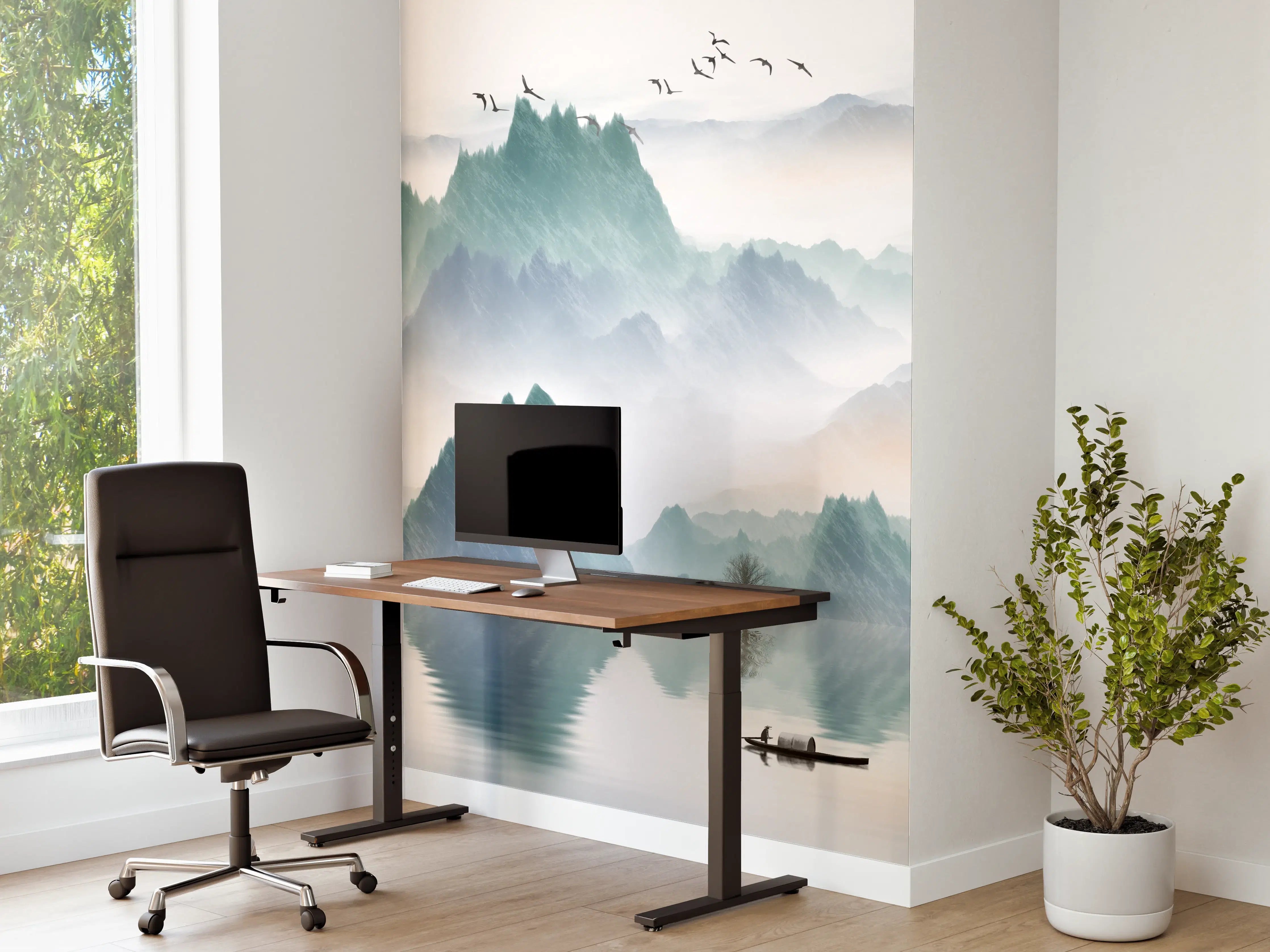 Büro Wandgestaltung - In den Bergen - Moderne Kunst