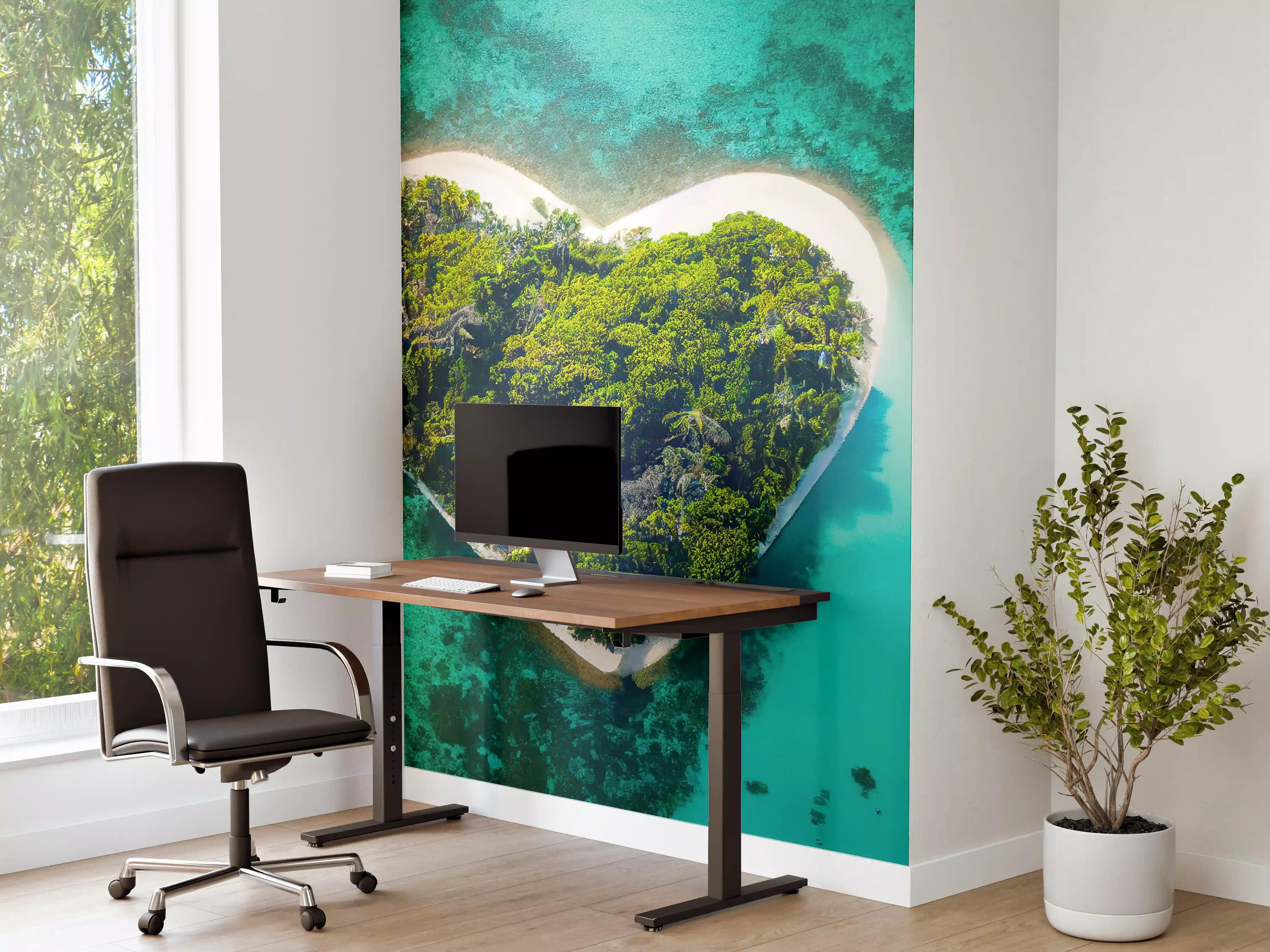 Büro Wandgestaltung - Insel in Herzform