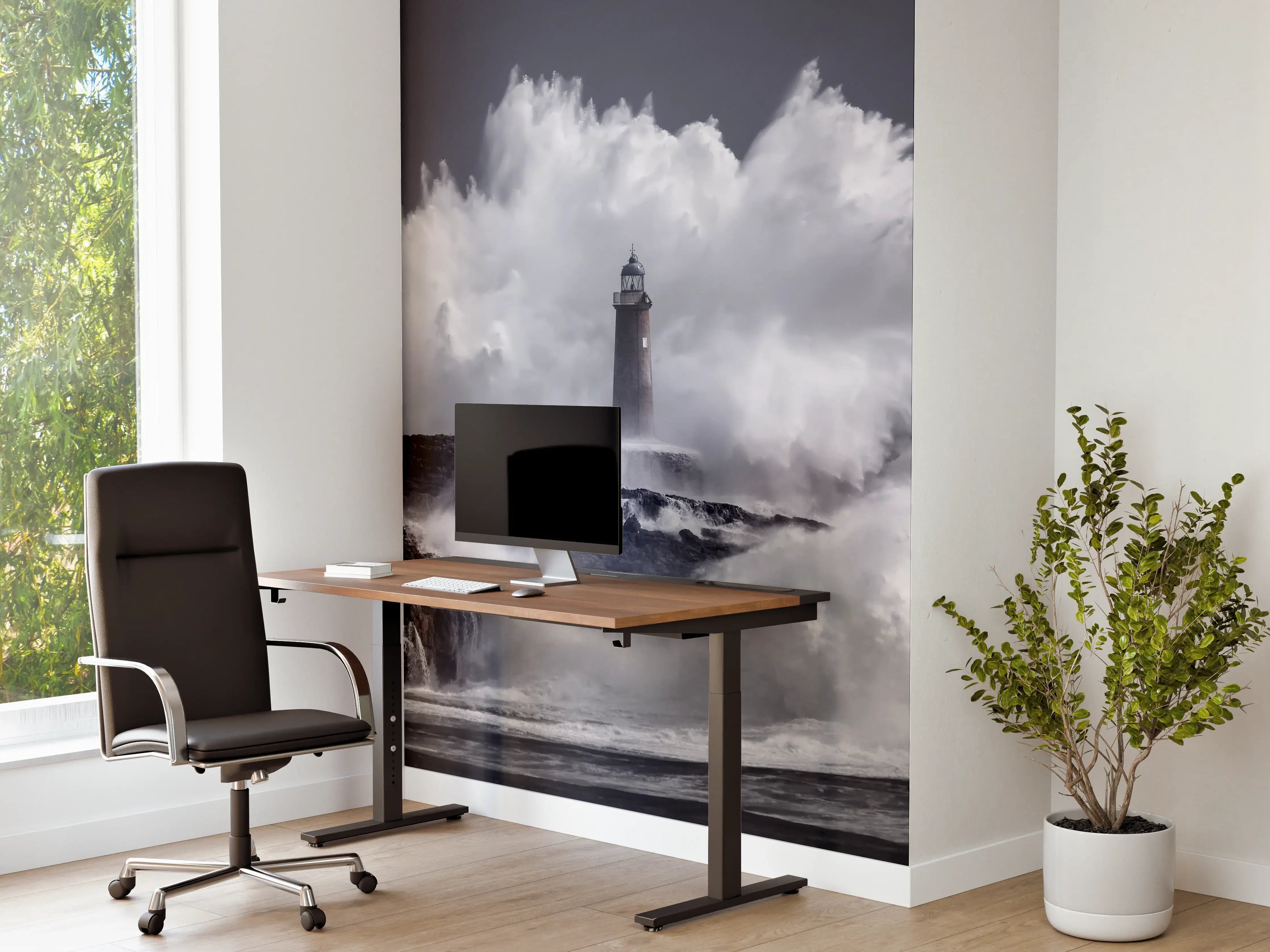 Büro Wandgestaltung - Insel mit großen Wellen