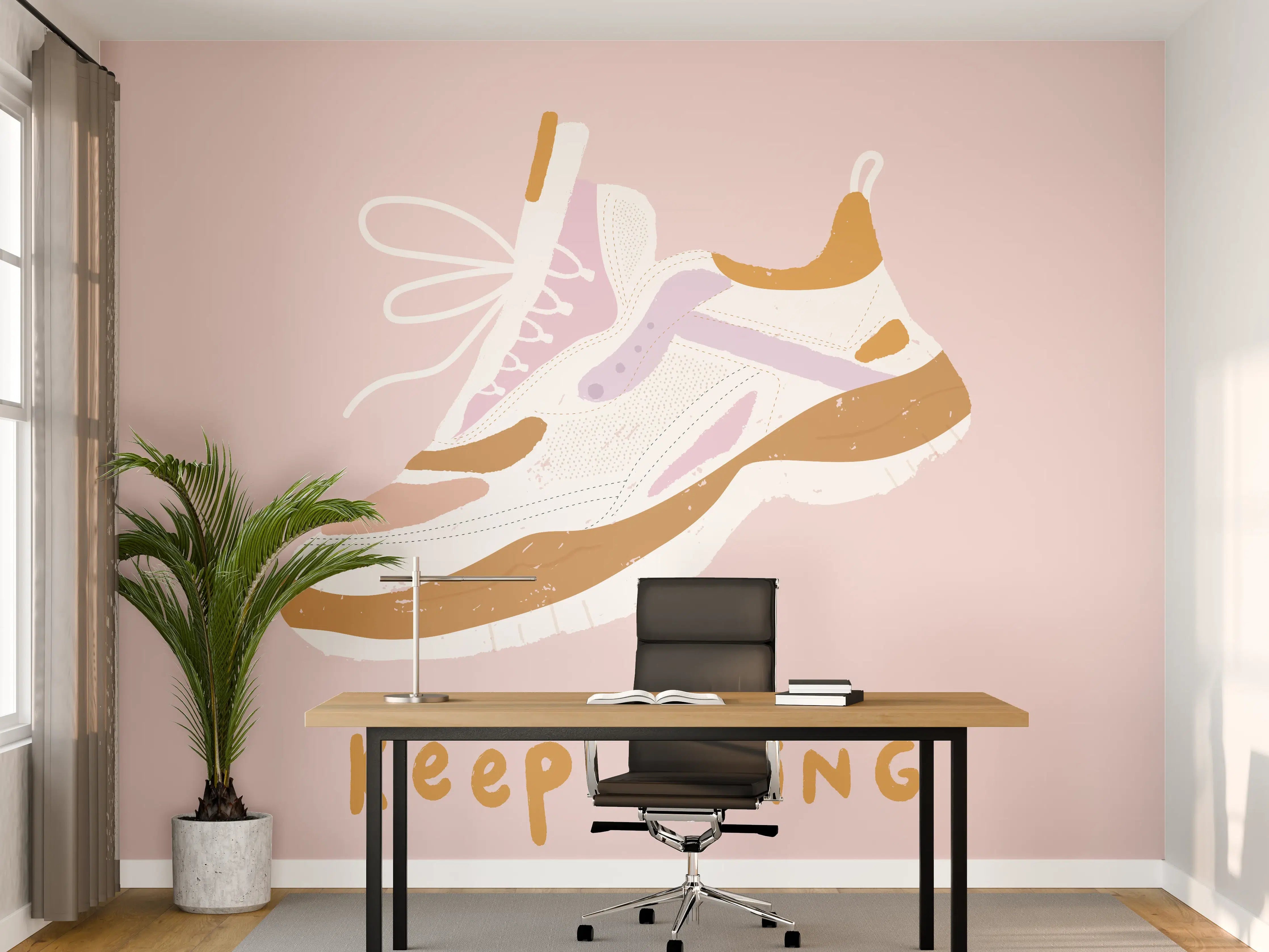 Büro Wandgestaltung - Inspirierender Sport-Laufschuh