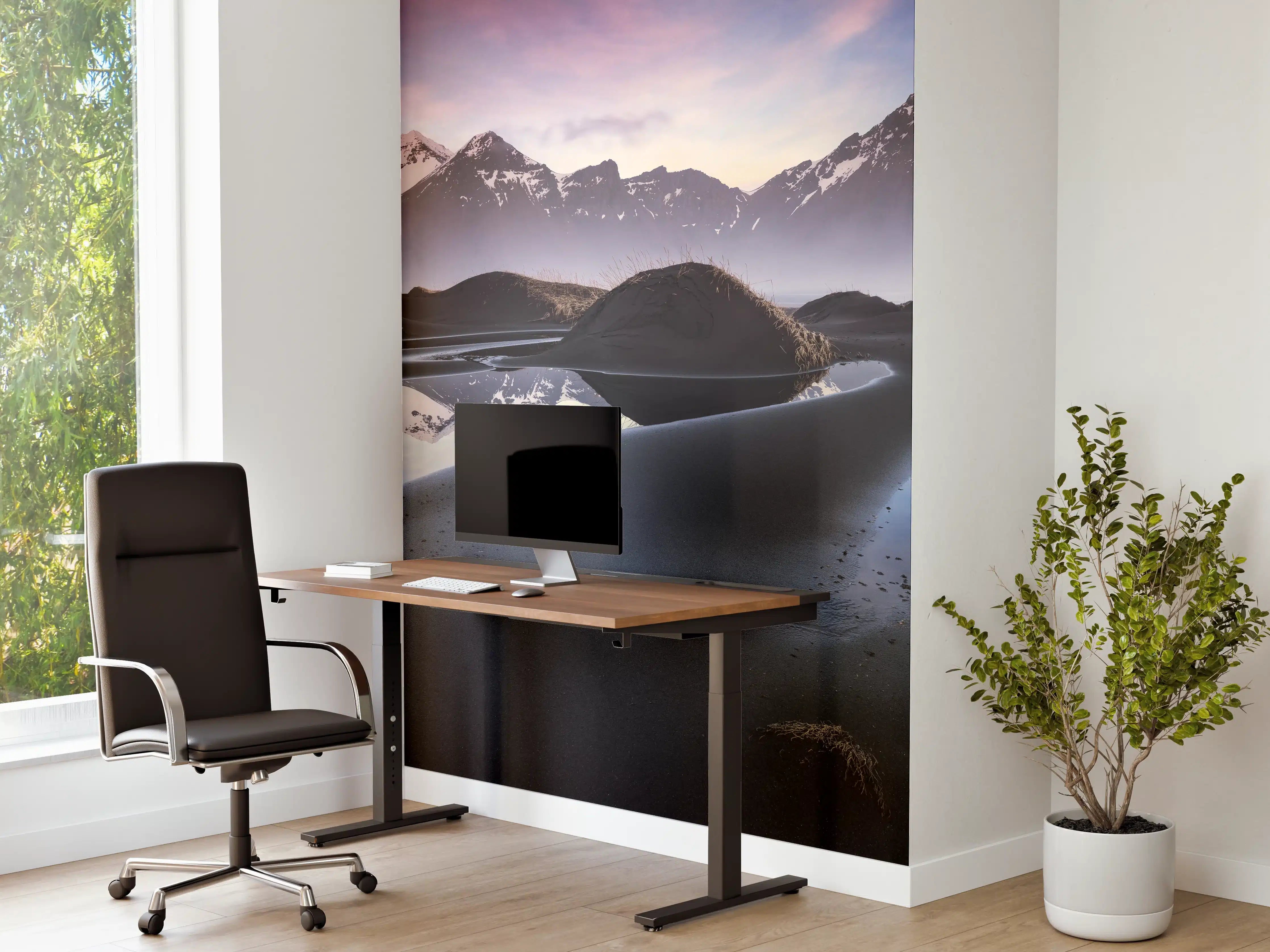 Büro Wandgestaltung - Island Berge im Winter