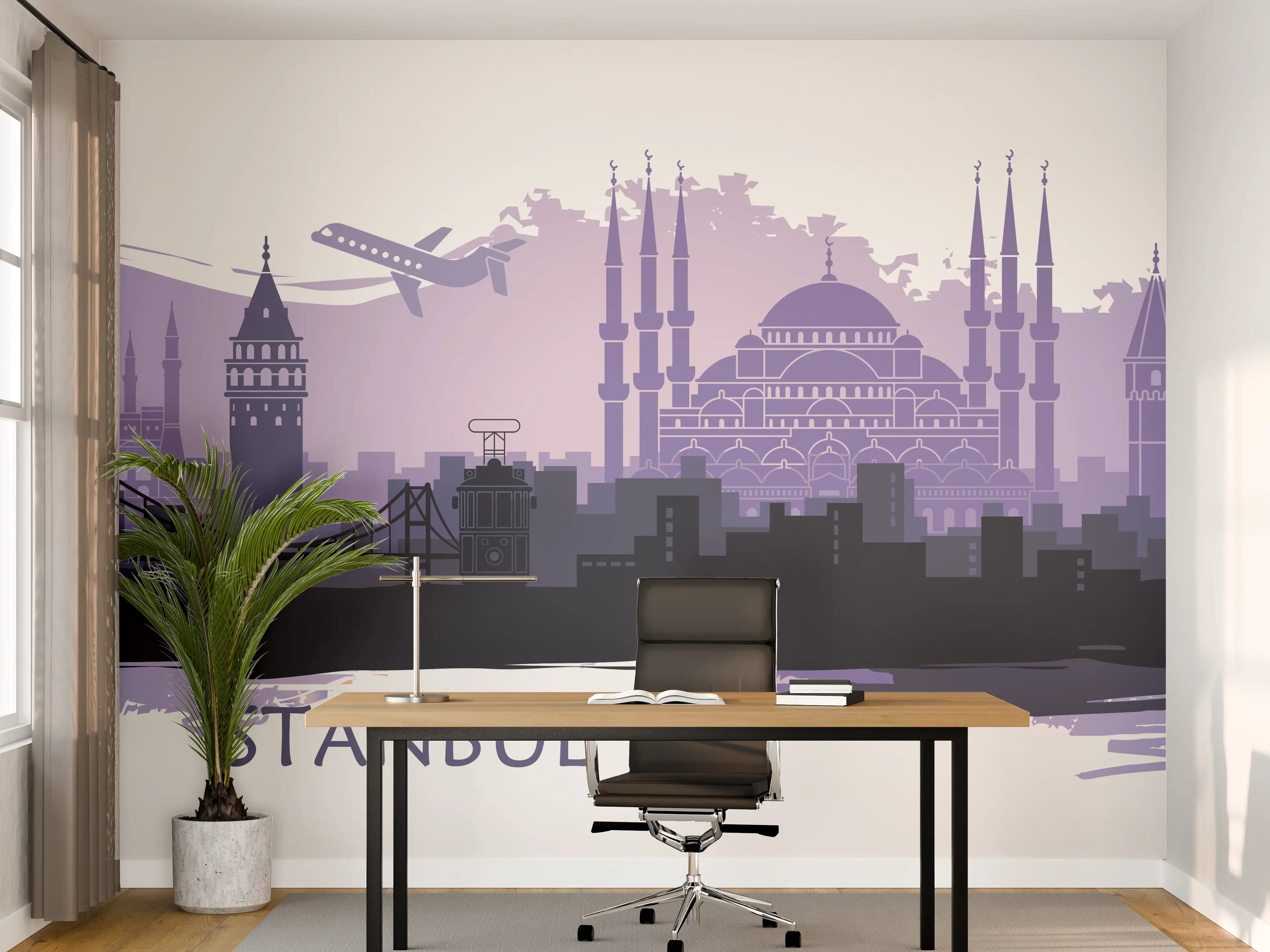 Büro Wandgestaltung - Istanbul Skyline Illustration
