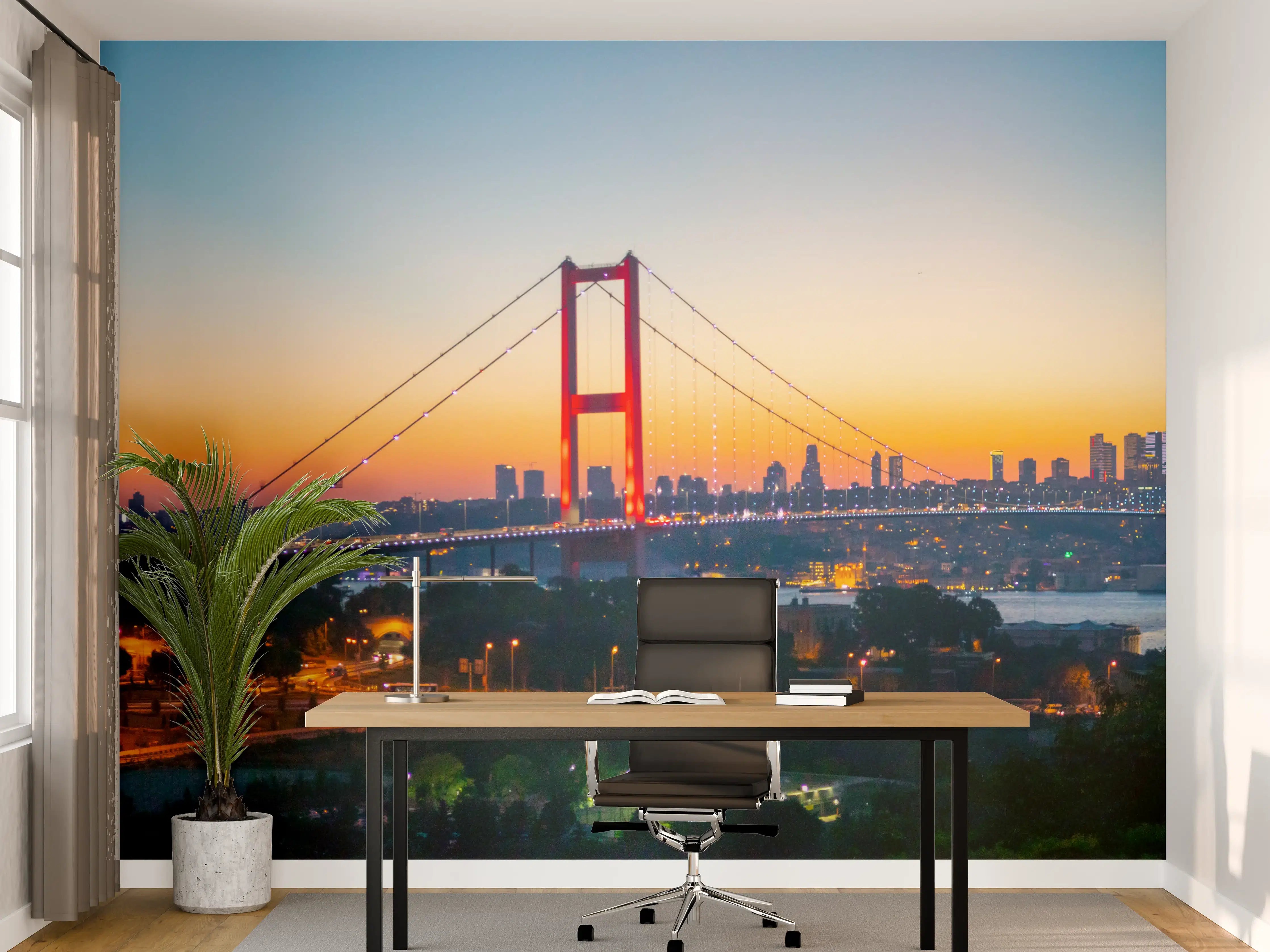 Büro Wandgestaltung - Istanbul Skyline Sonnenuntergang