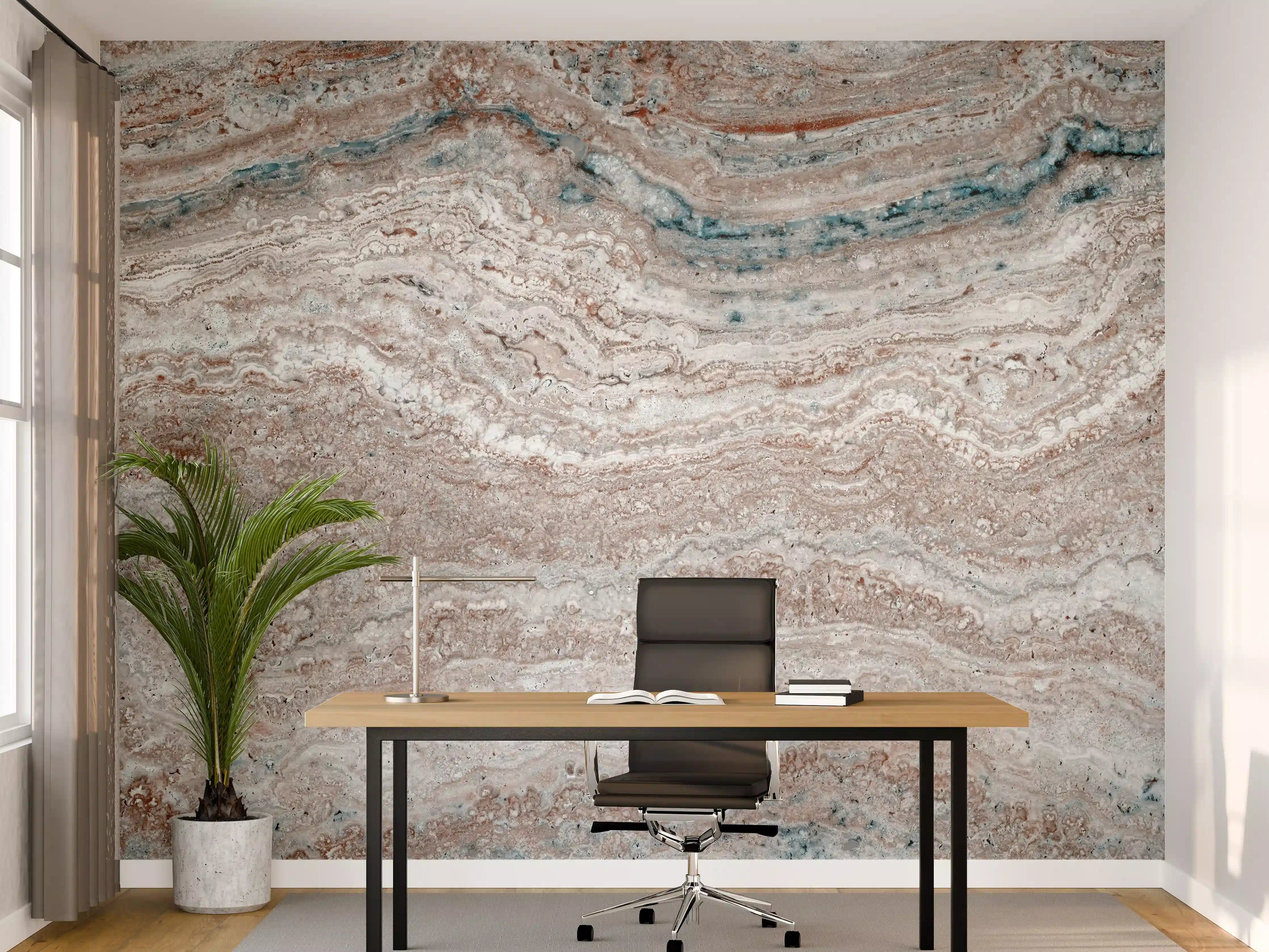 Büro Wandgestaltung - Italienischer Marmortextur