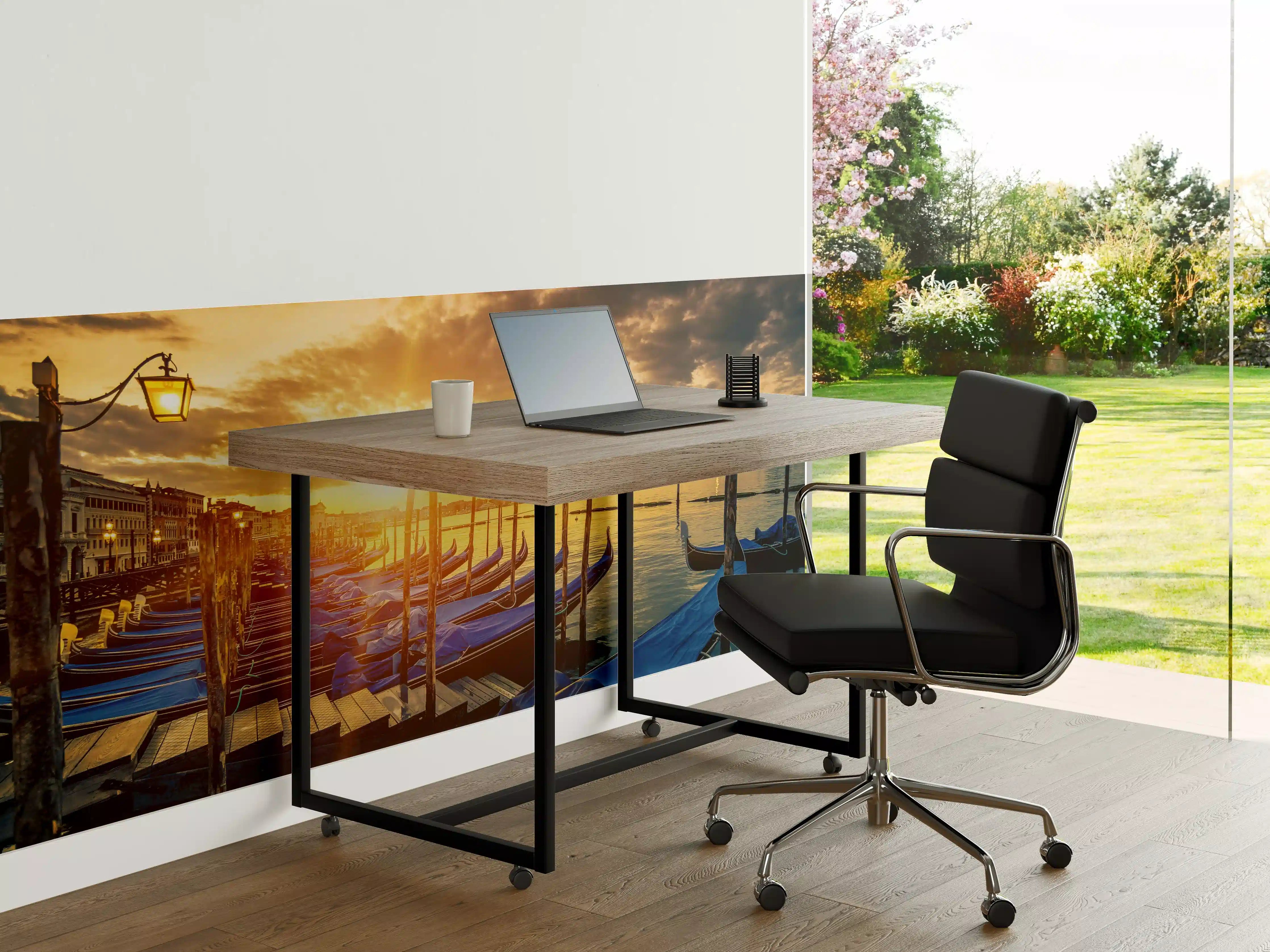Büro Wandgestaltung - Italienischer Sonnenuntergang über Gondeln
