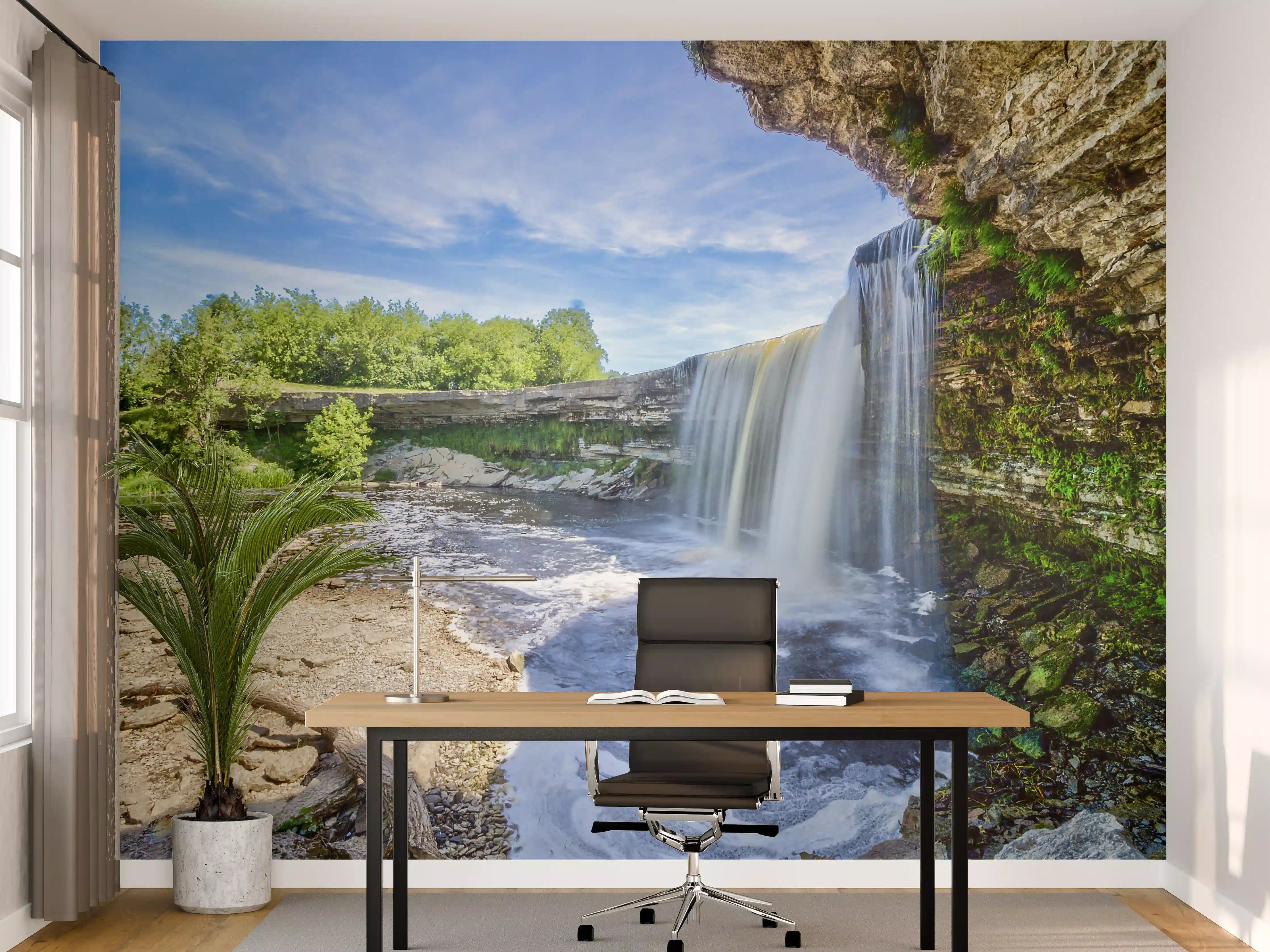 Büro Wandgestaltung - Jagala Sommer Wasserfall