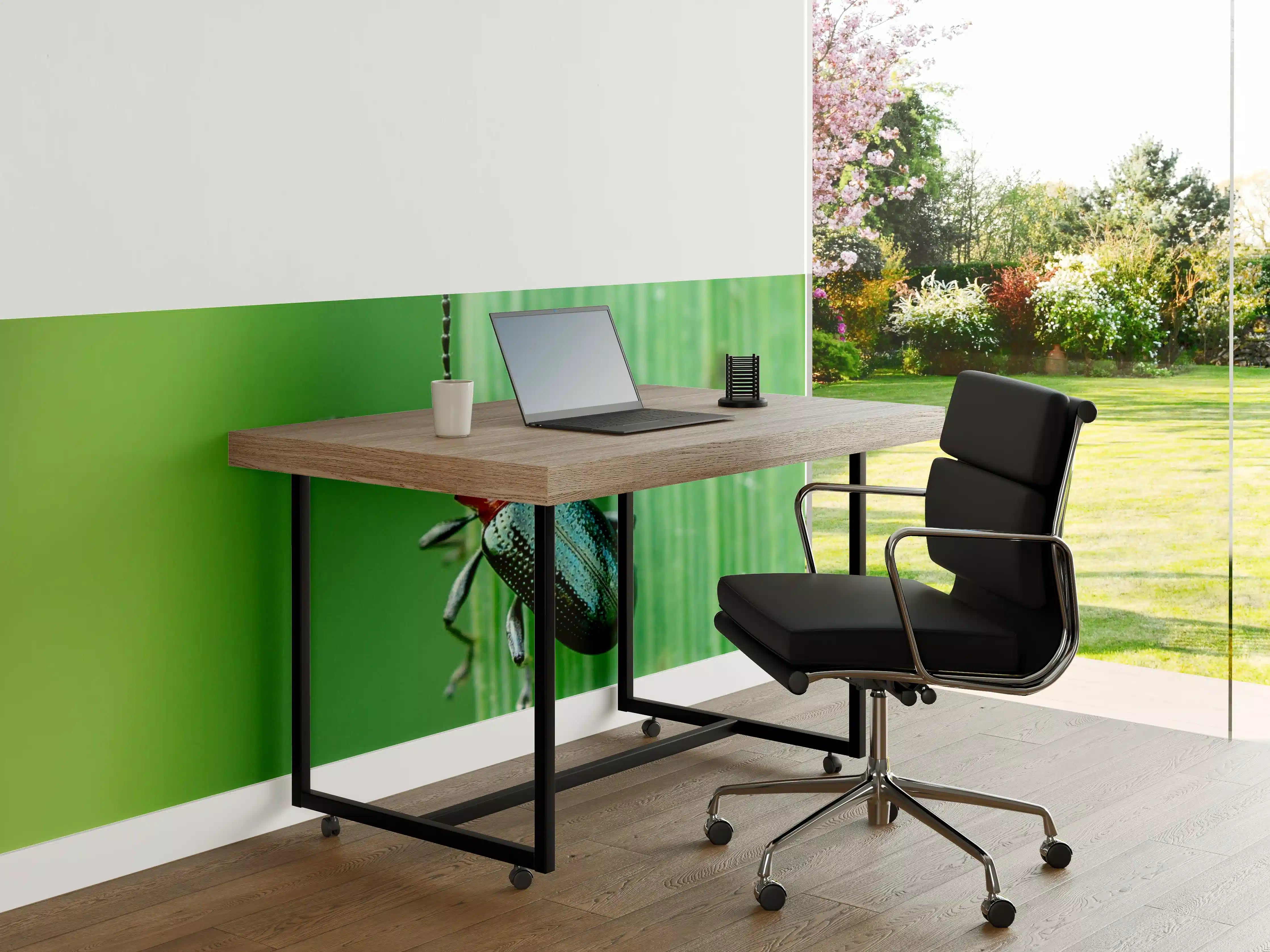 Büro Wandgestaltung - Käfer auf Blatt
